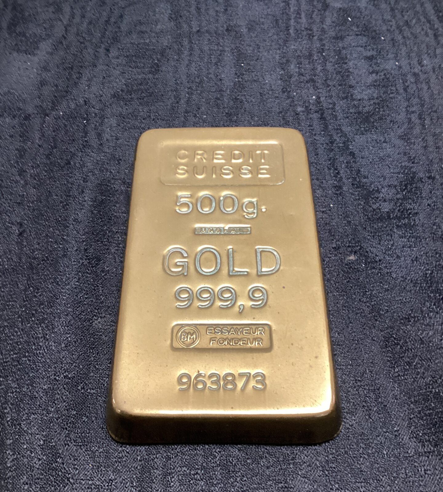 Paperweight in style of gold bar