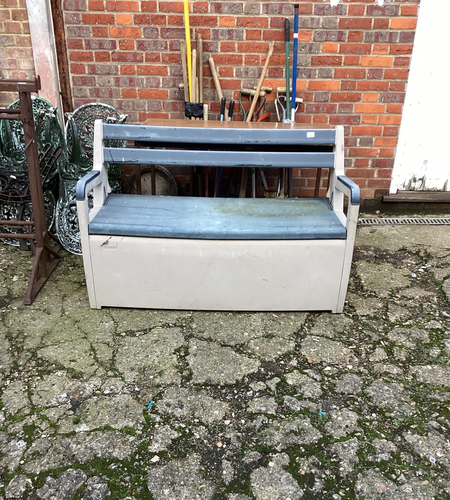 Plastic Garden Storage Bench