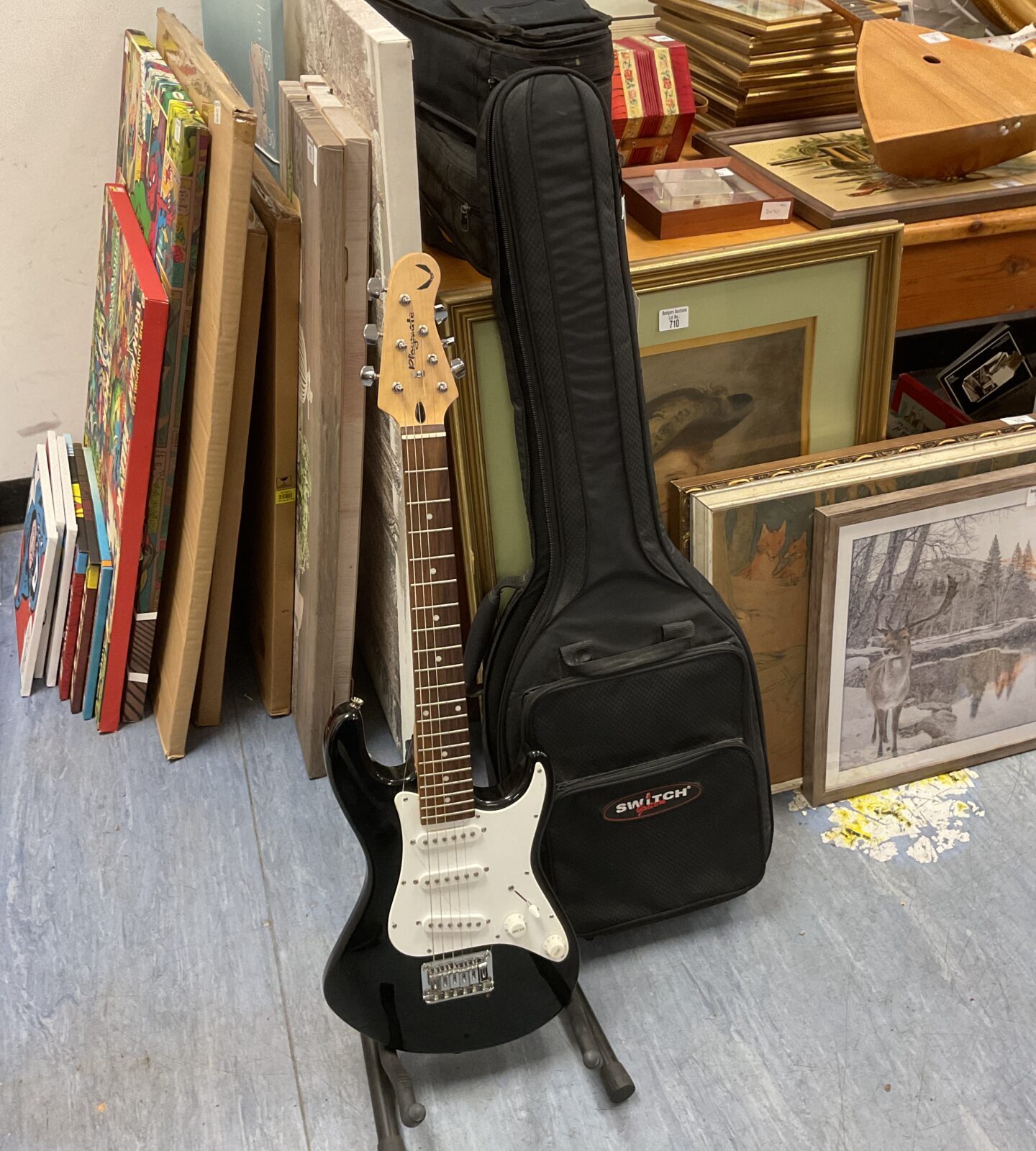 Playmate childs black electric guitar