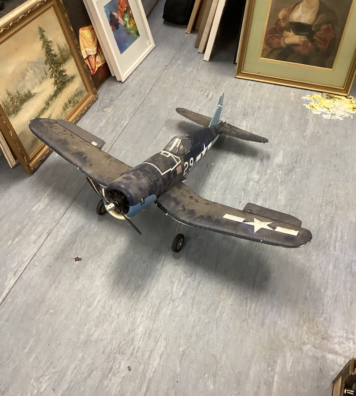 Polystyrene Corsiar Model Plane for repair