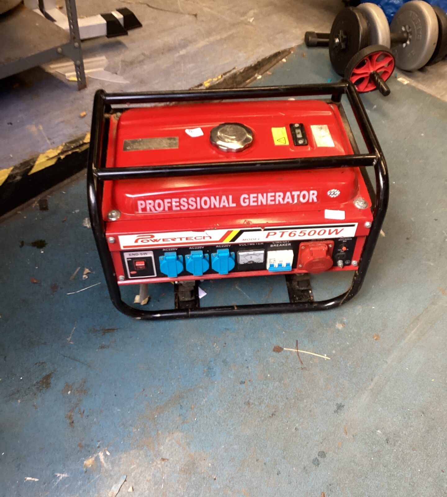 Powertech Professional Petrol Generator sold as seen