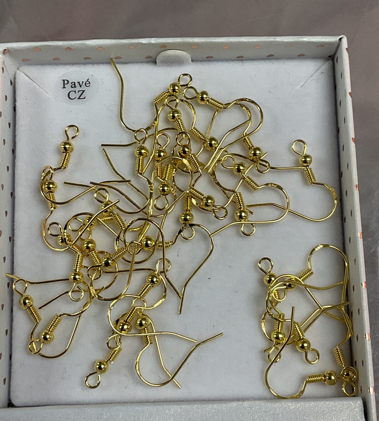 Quantity of 925 silver gilt earrings hooks for jewellery making