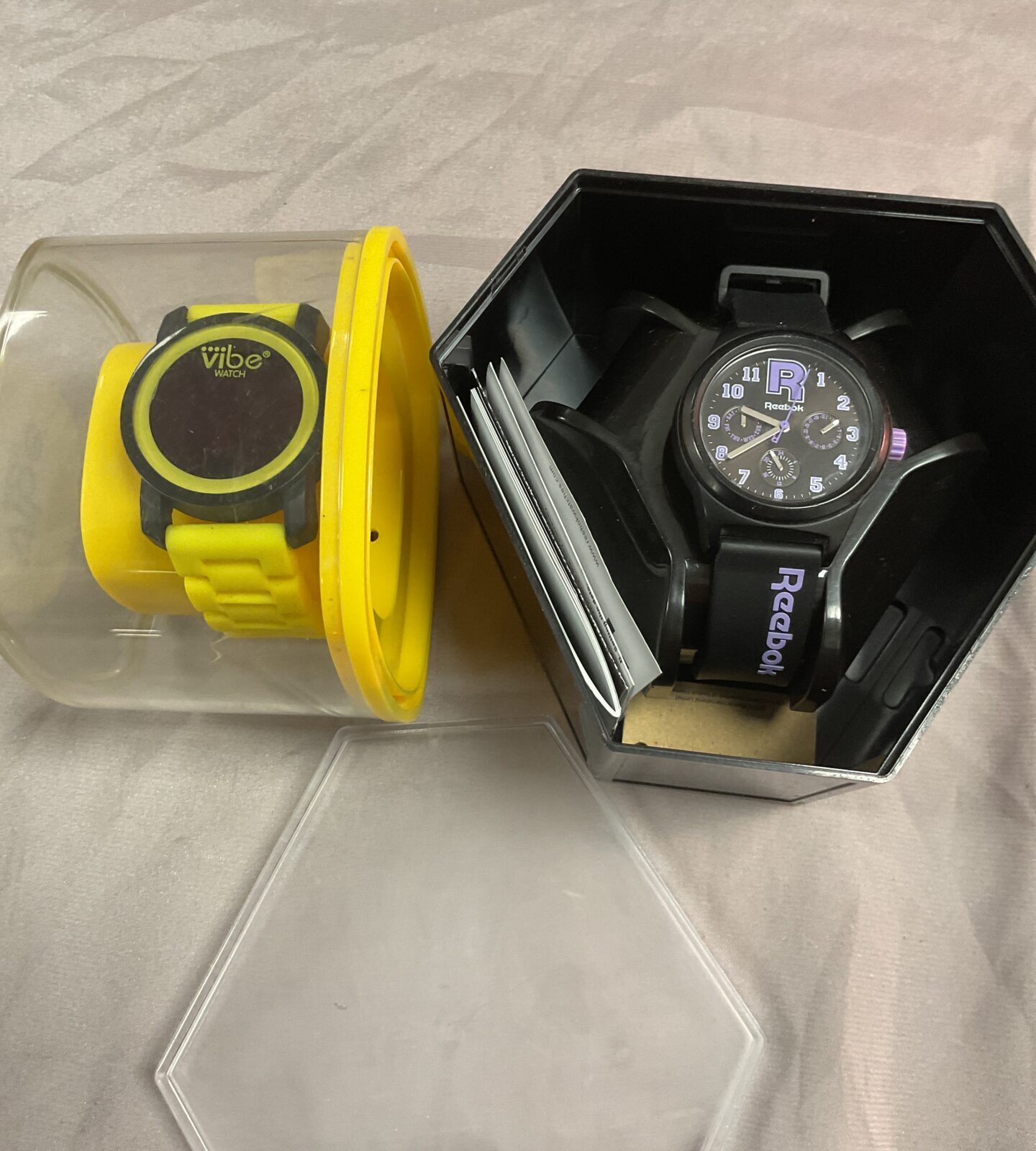 Reebok and vibe wristwatches in boxes