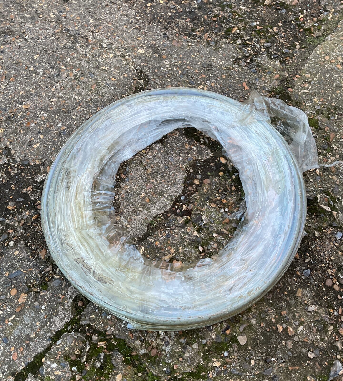 Roll of clear tubing