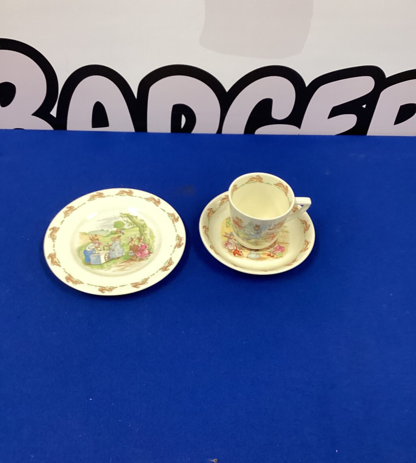 Royal Doulton Bunnykins Cup, Sauce and Plate