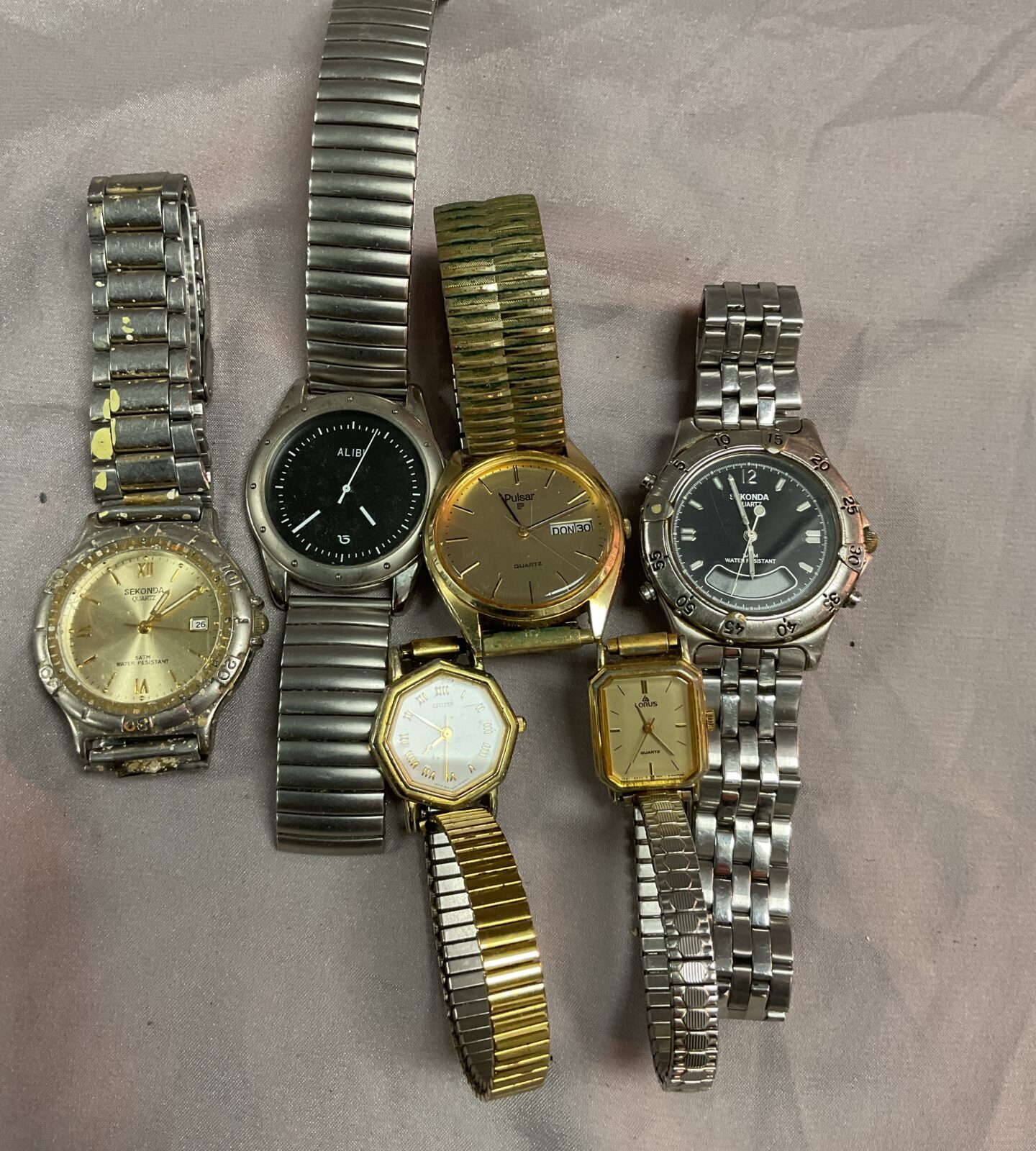 Six assorted wristwatches inc sekonda