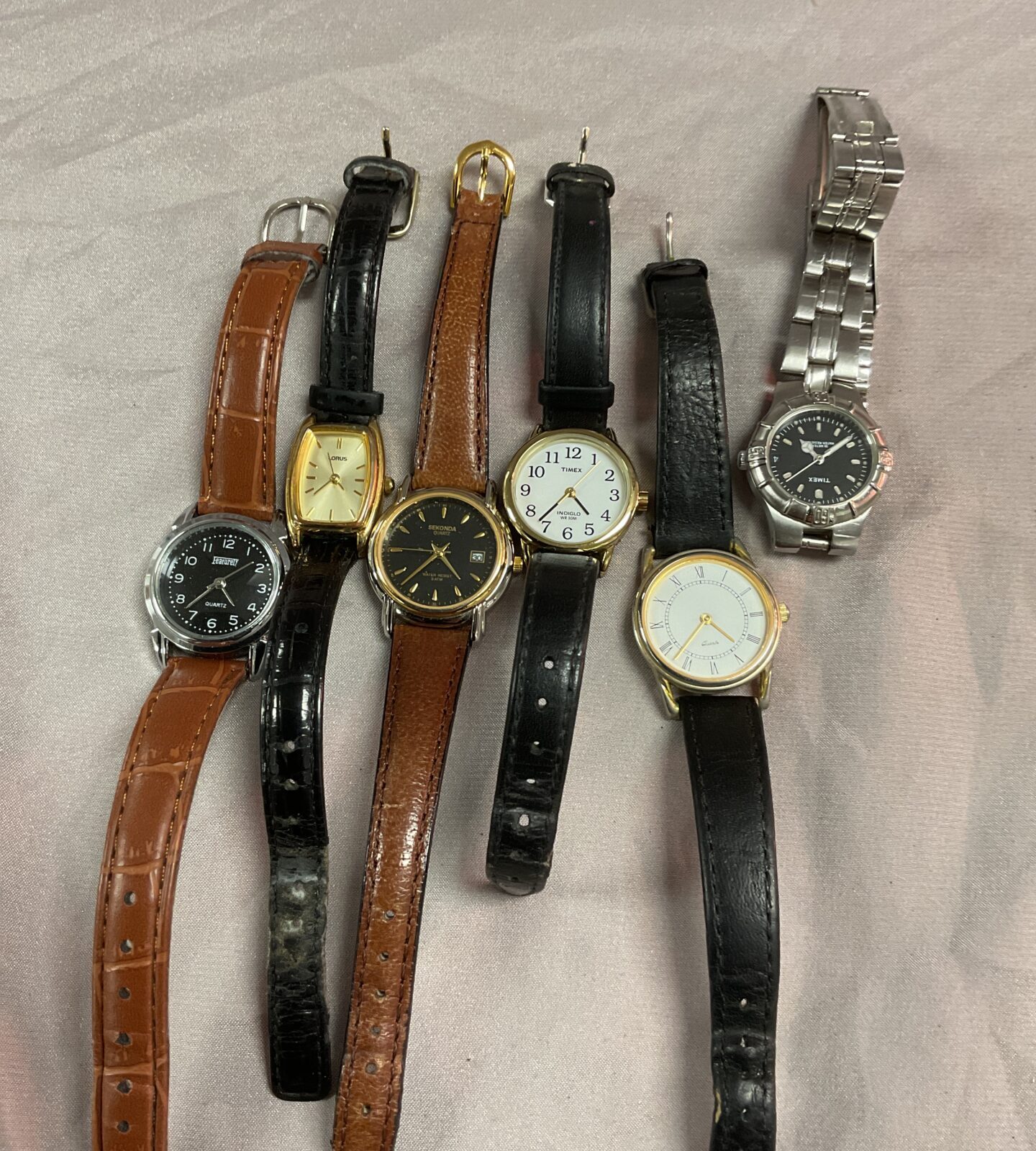 Six ladies wristwatches all working inc Sekonda and timex