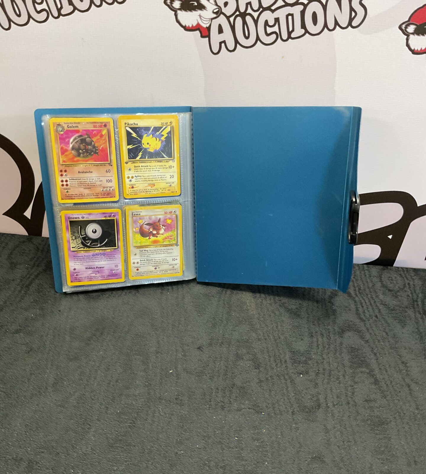 Small card album of pokemon cards inc pikachu