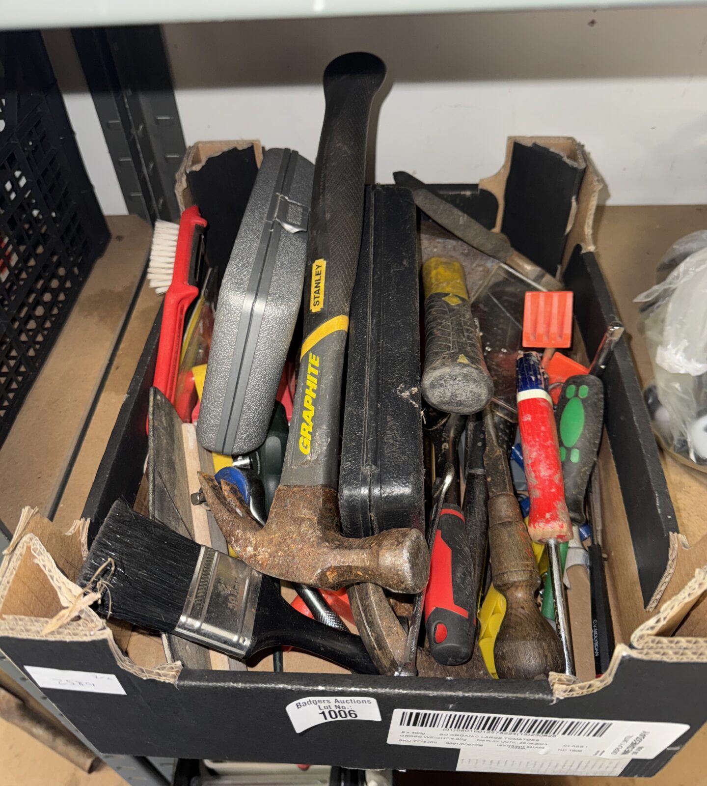 Small tray of assorted tools