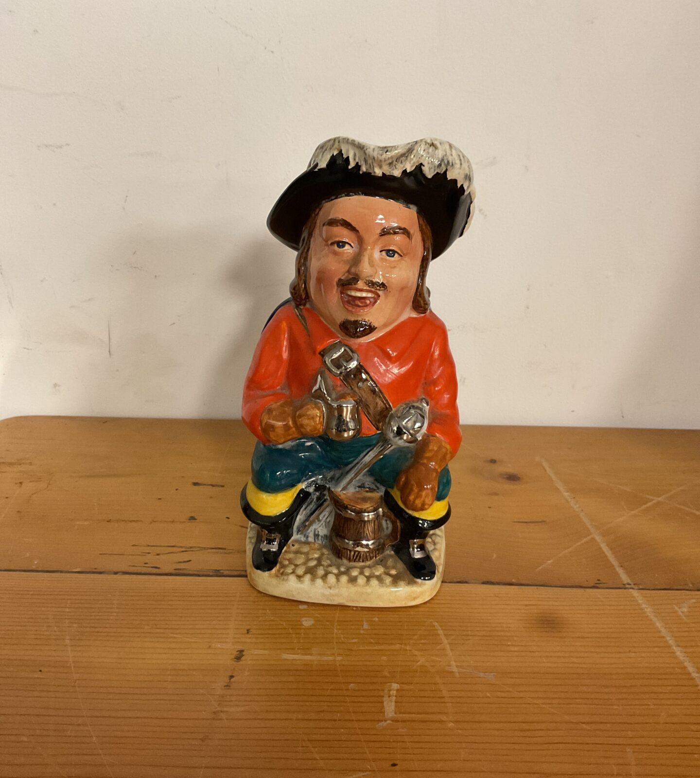 Staffordshire musical cavalier character jug