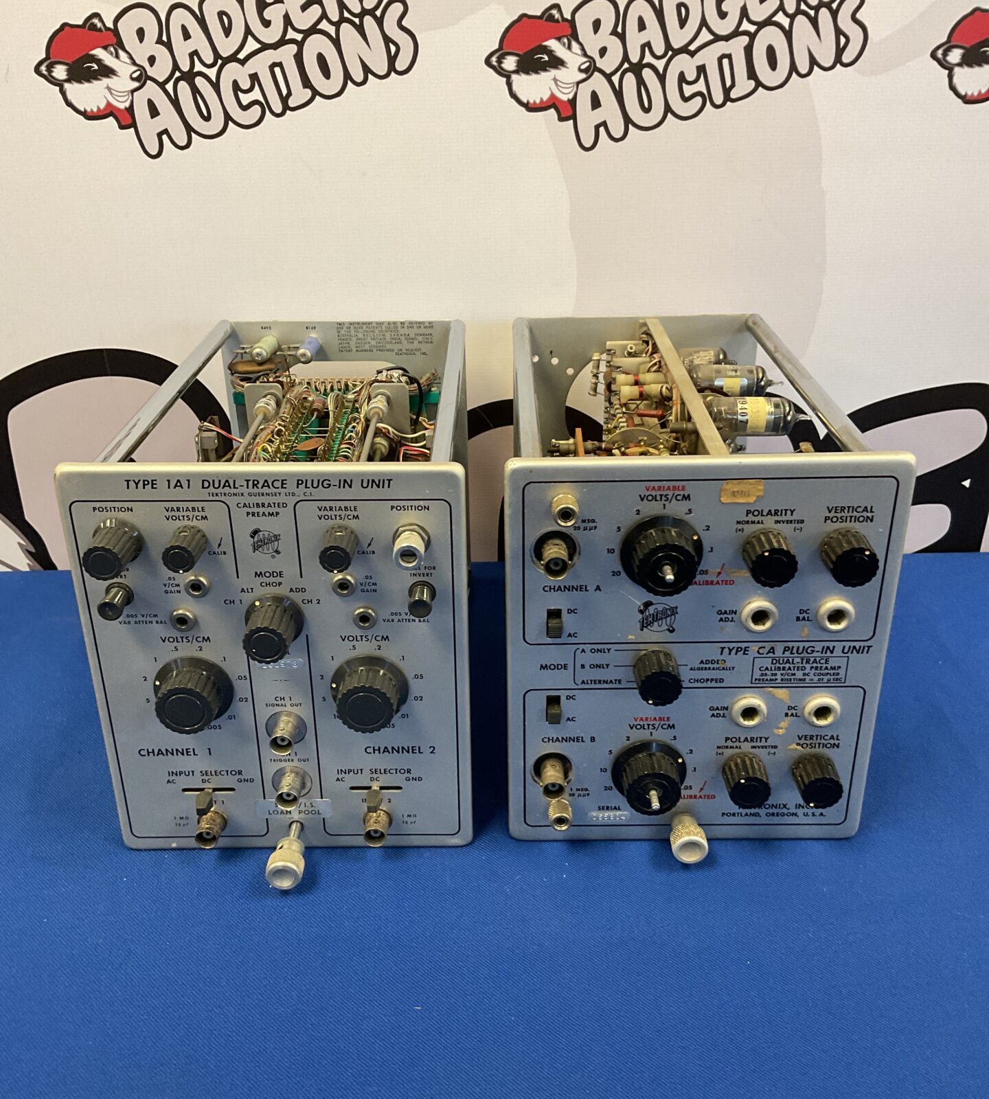 Tektronix type 1a1 dual trace & type ca plug in units