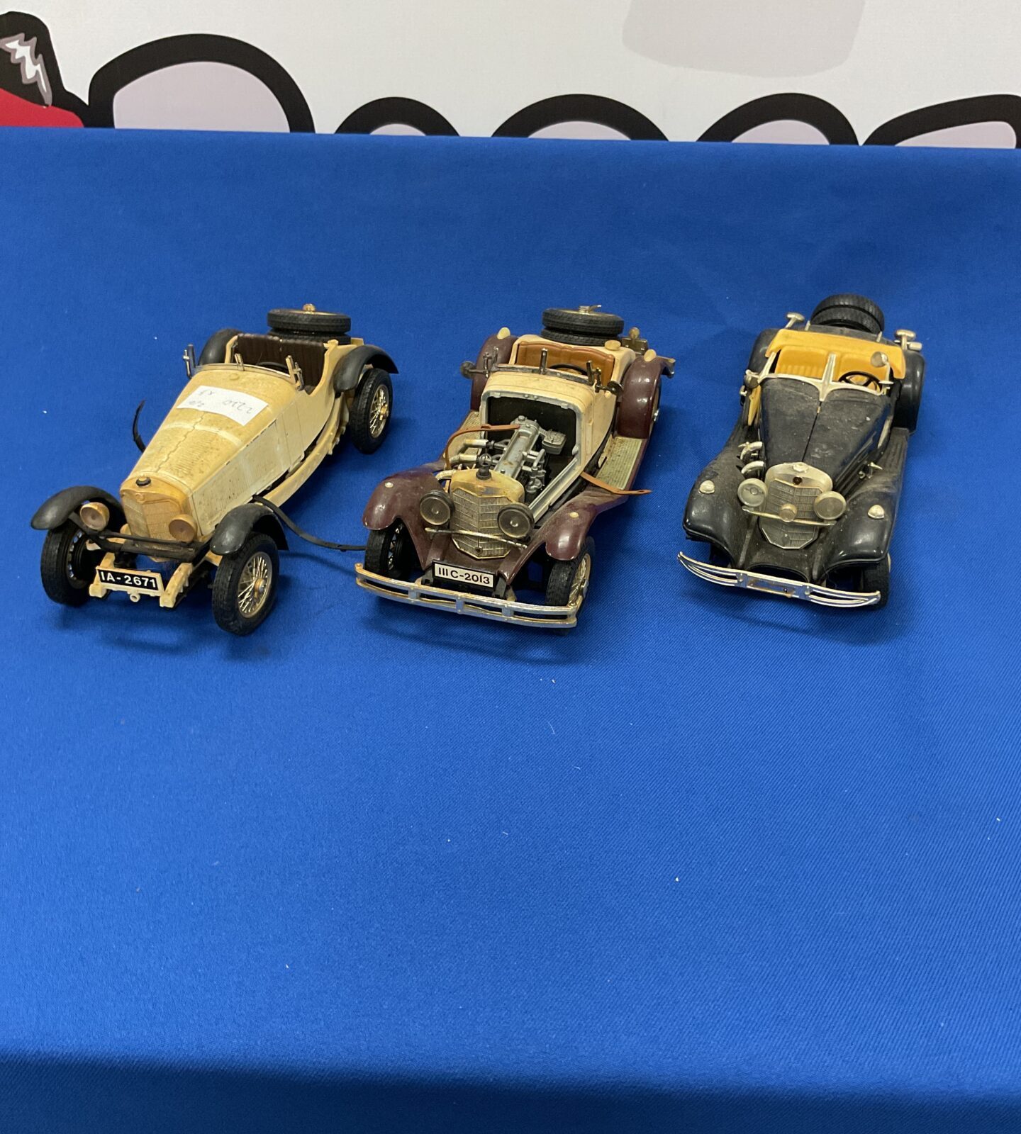 Three vintage burago diecast models