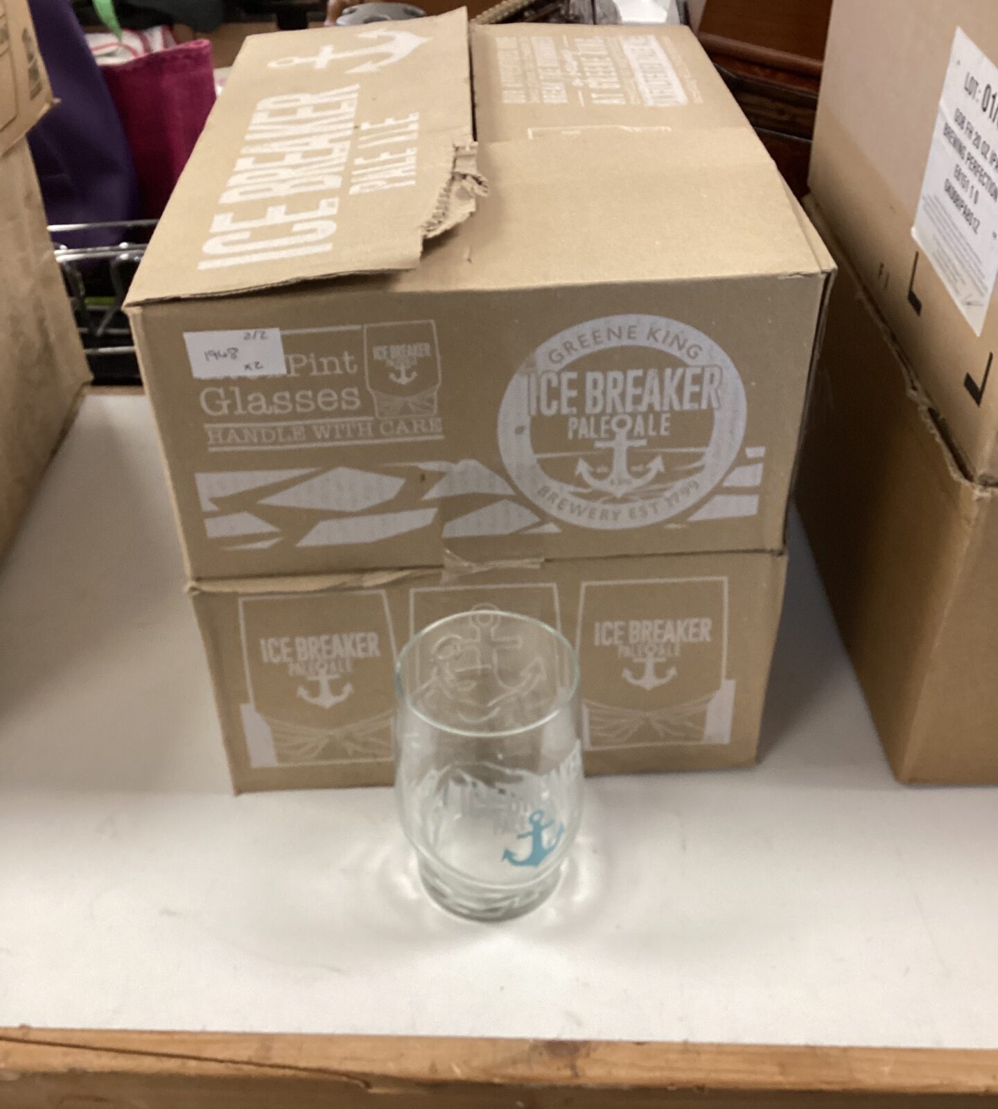 Twenty four ice breaker pale ale pint glasses