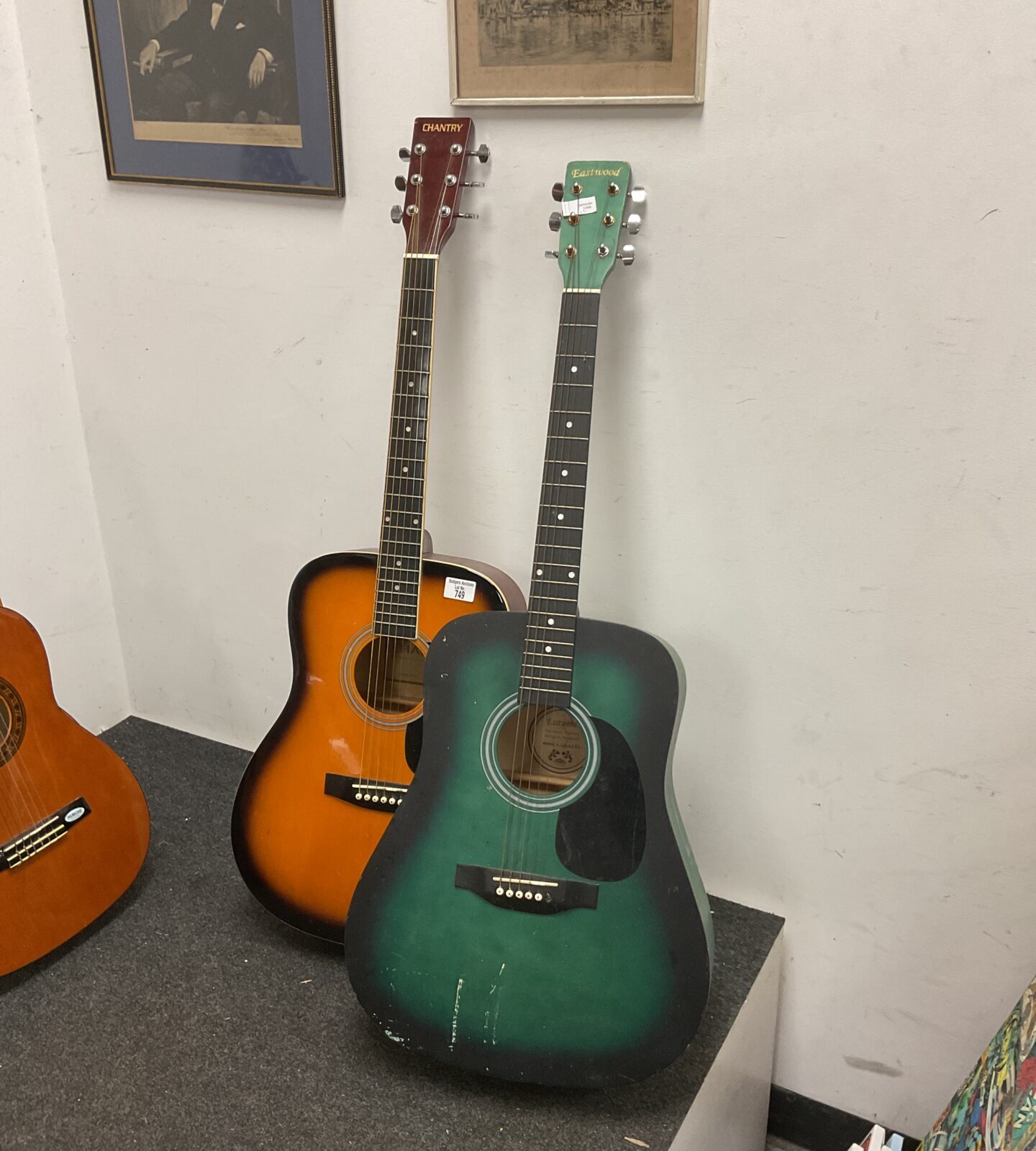 Two acoustic guitars including eastwood & chantry