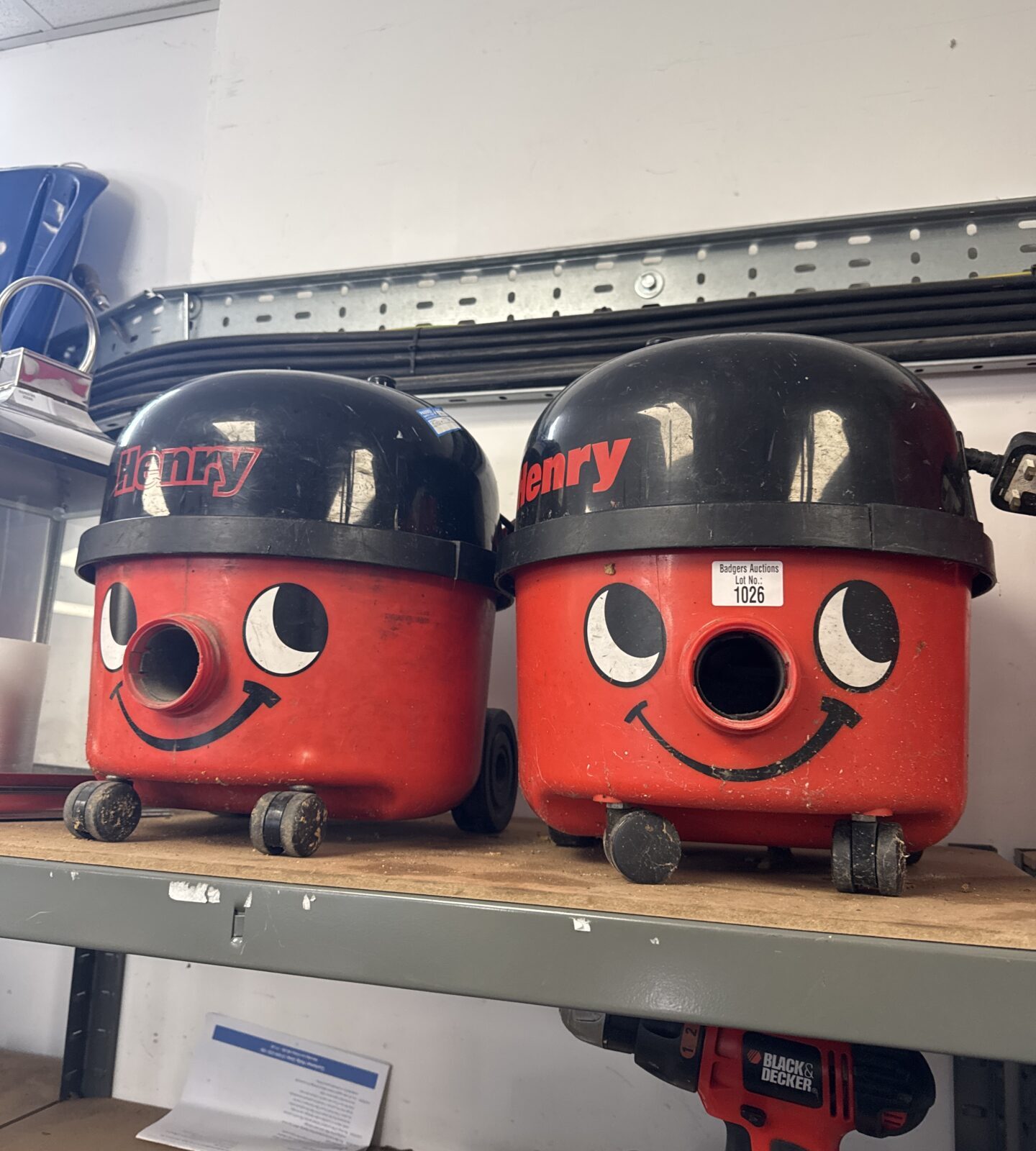 Two Henry hoover bodies only - spares repairs, one powers on other plugged in inoperable