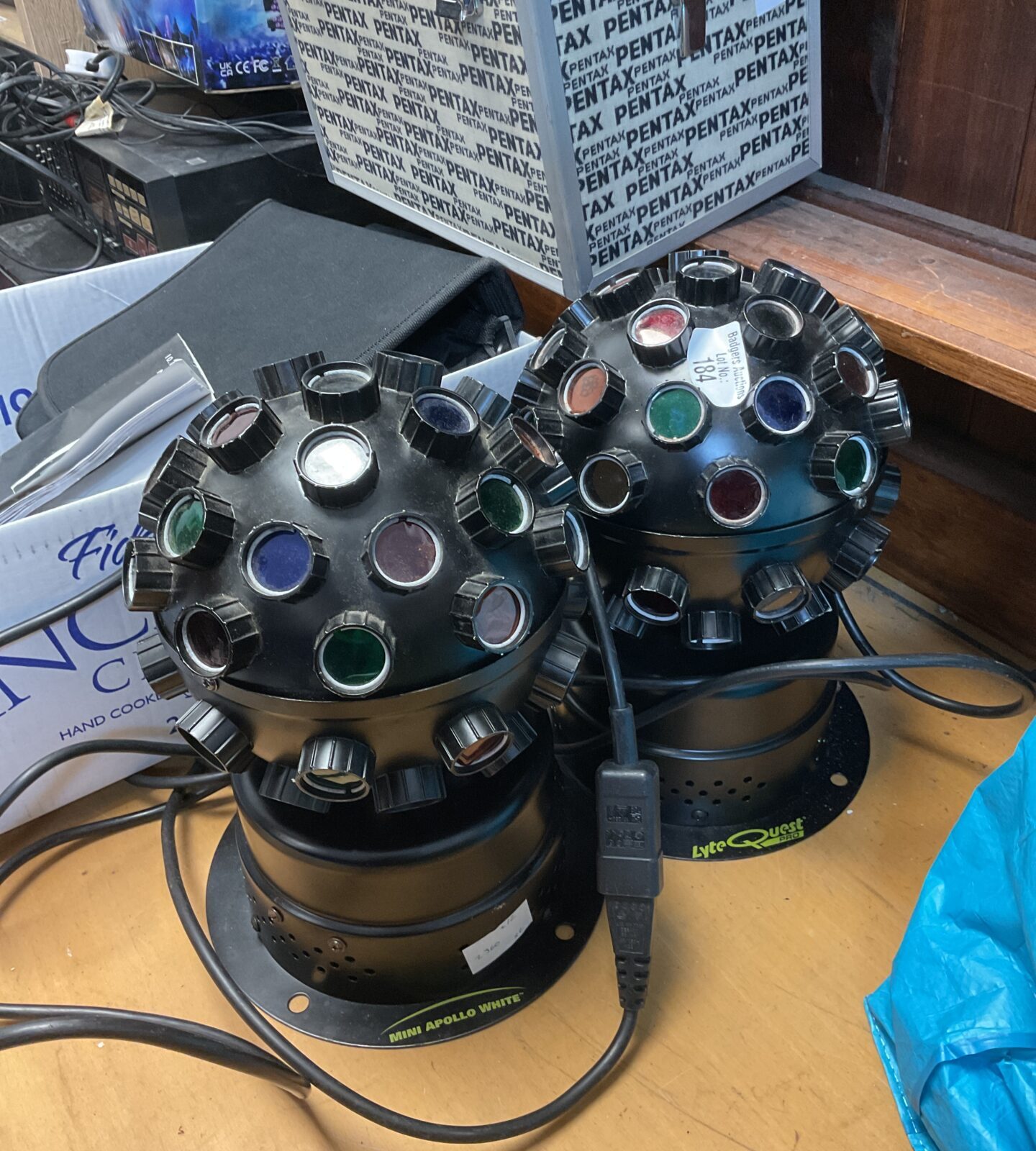 Two lyte quest pro disco lights (one working)