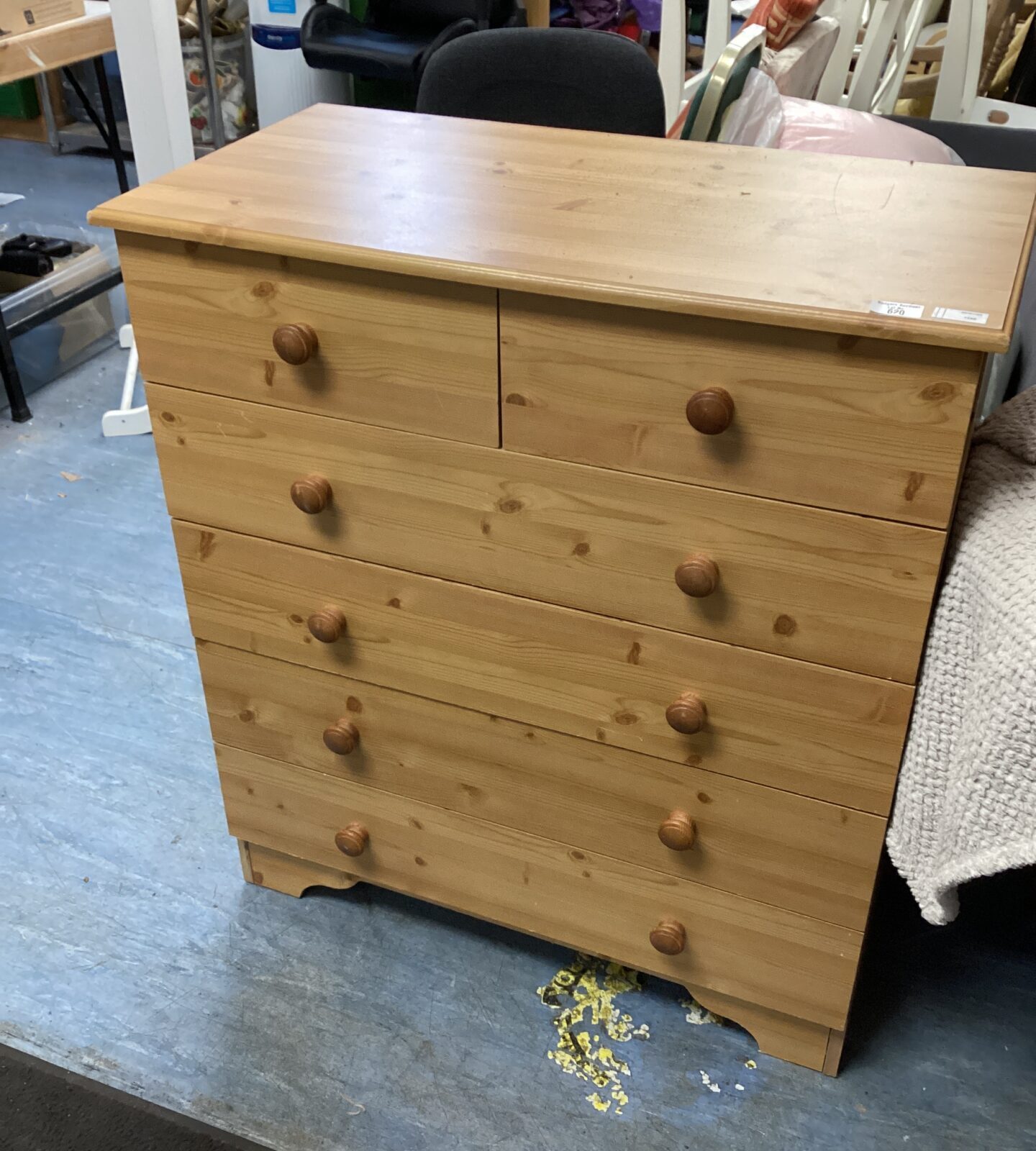 Two over four pine effect Bedroom drawer unit