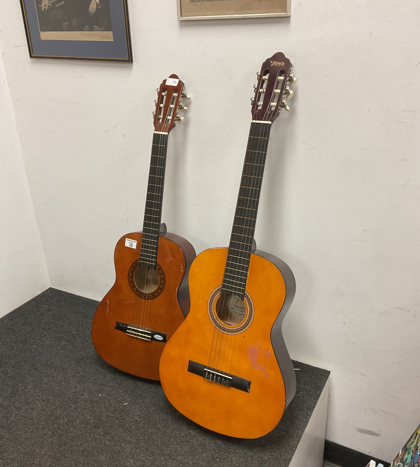 Two valencia acoustic guitars