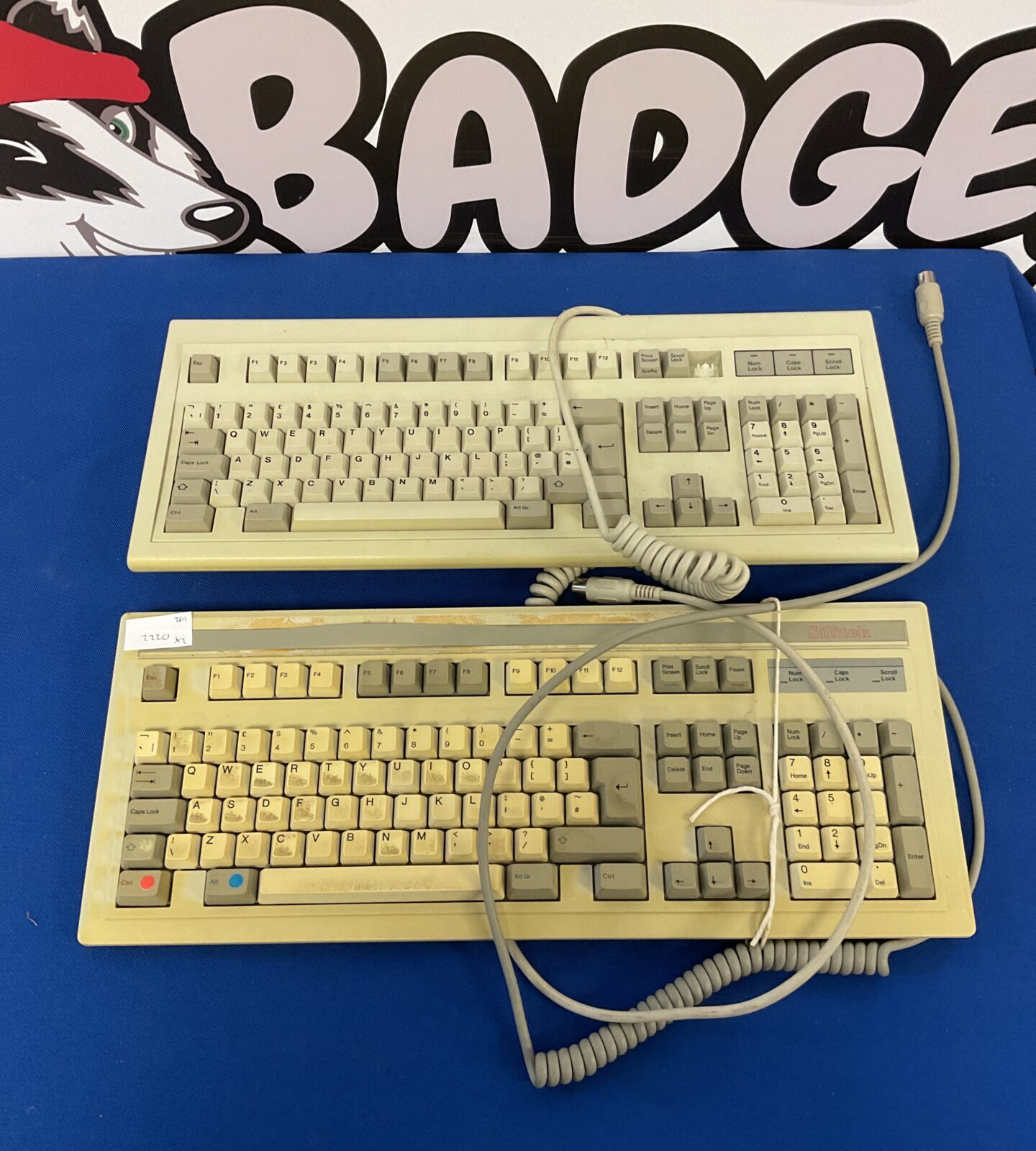 Two vintage computer keyboards