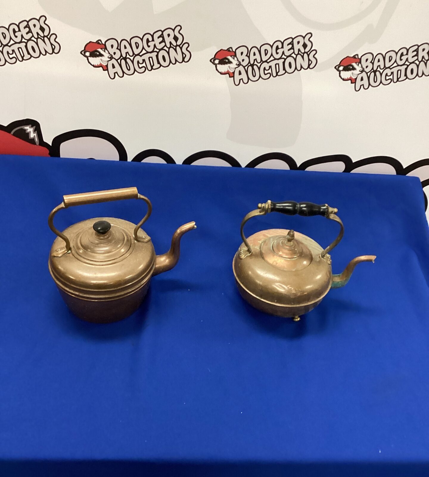 Two Vintage Copper Kettles