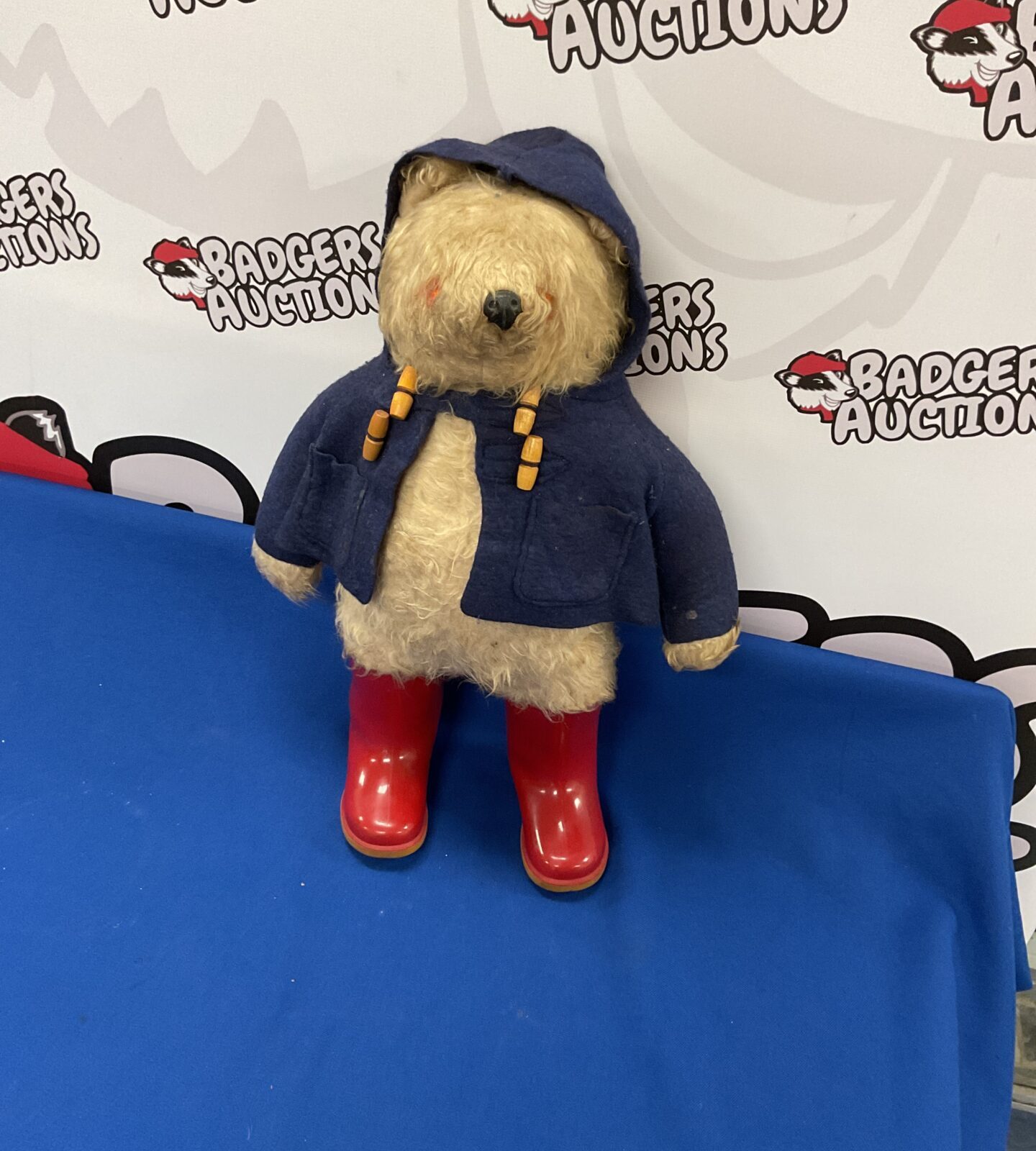 Vintage Paddington bear with dunlop wellies