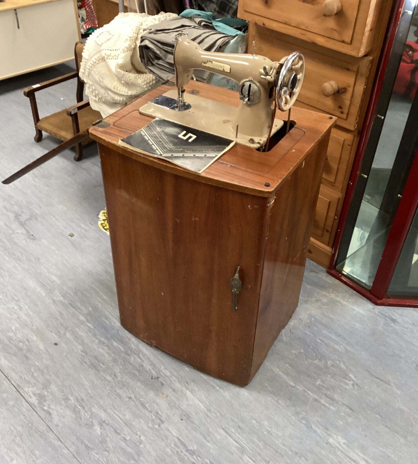 Vintage Viscount Sewing Machine with cabinet