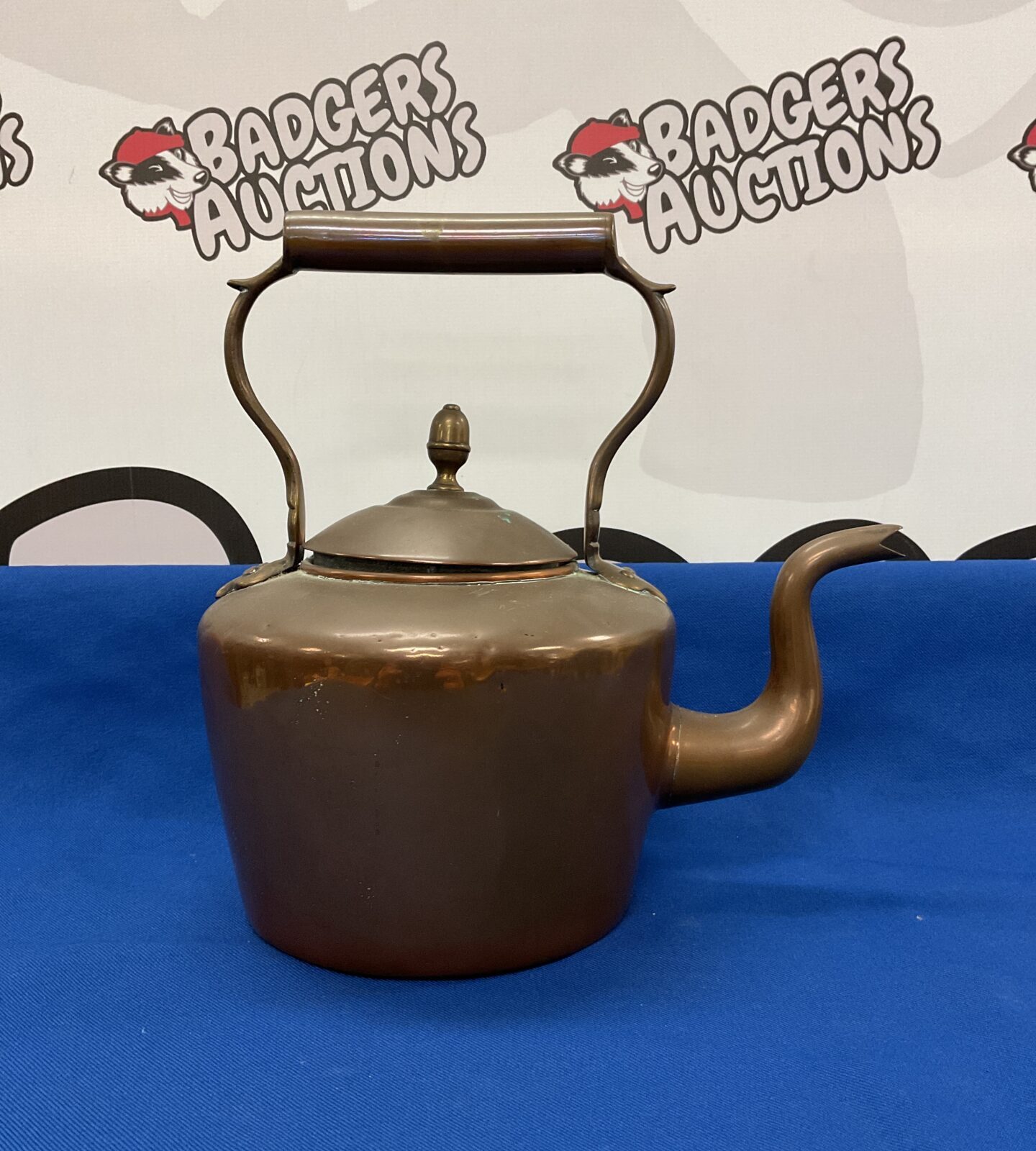 Antique copper kettle