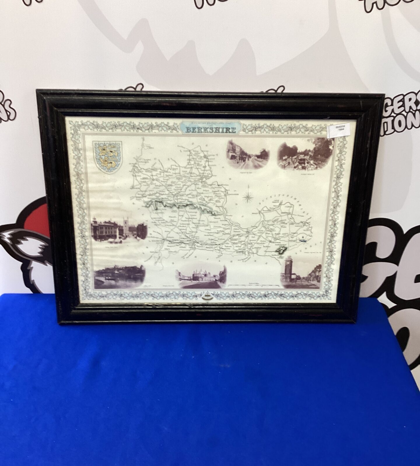 Framed map of old Berkshire