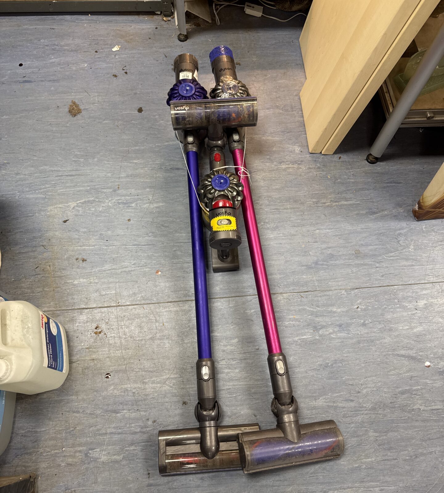 Three Dyson cordless hoovers spares/repairs