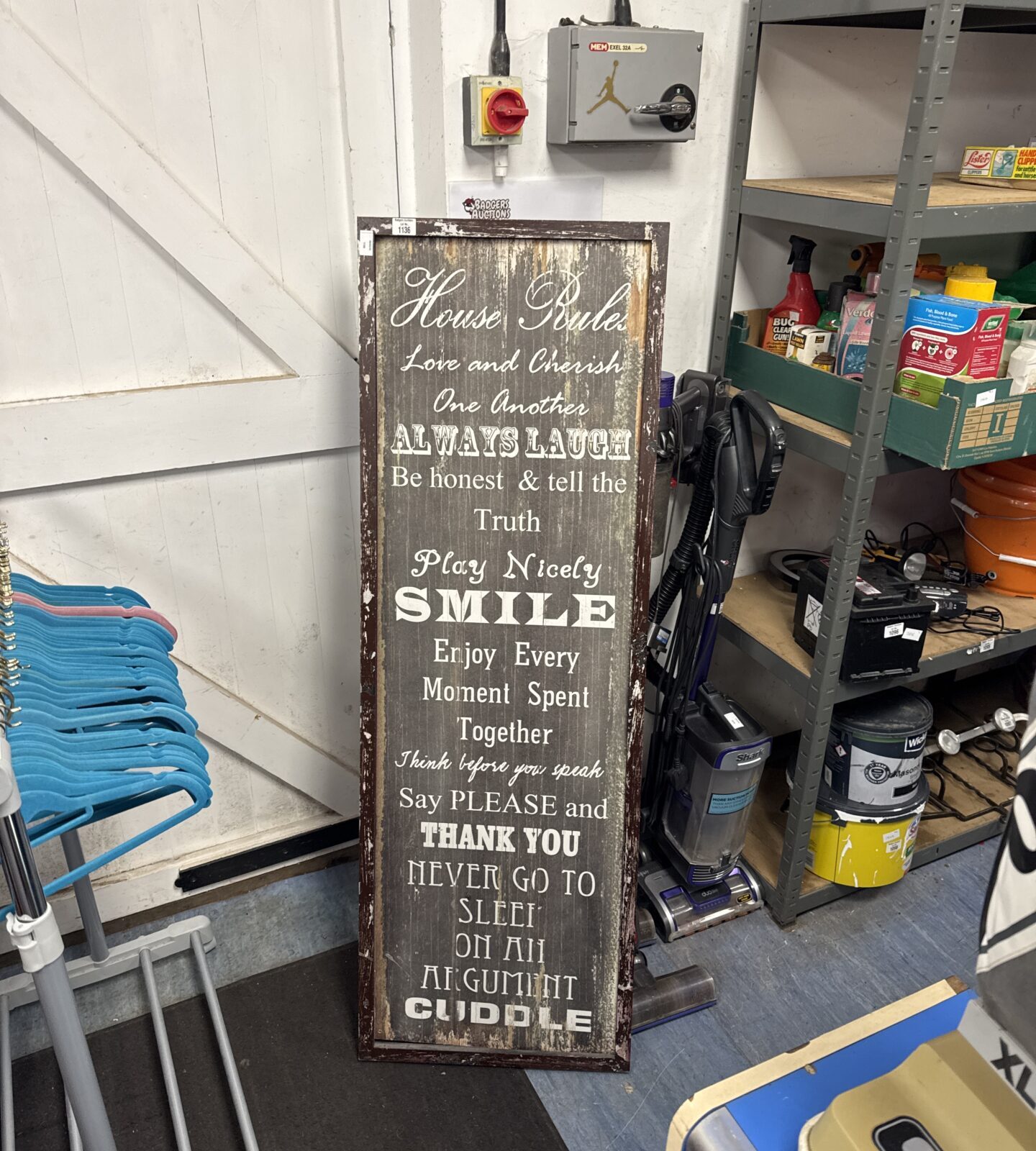 Large house rules sign 5ft tall approx