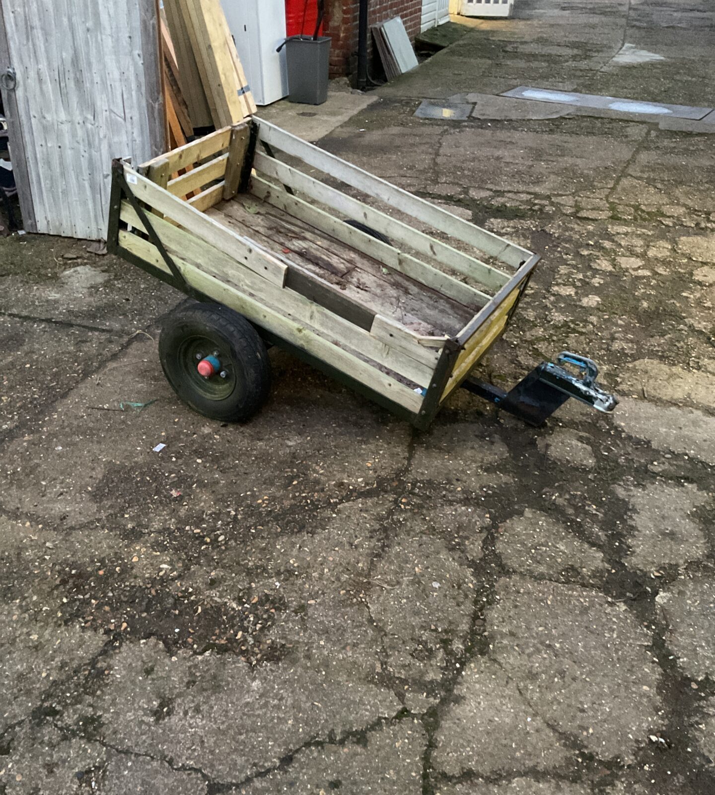 small wooden trailer