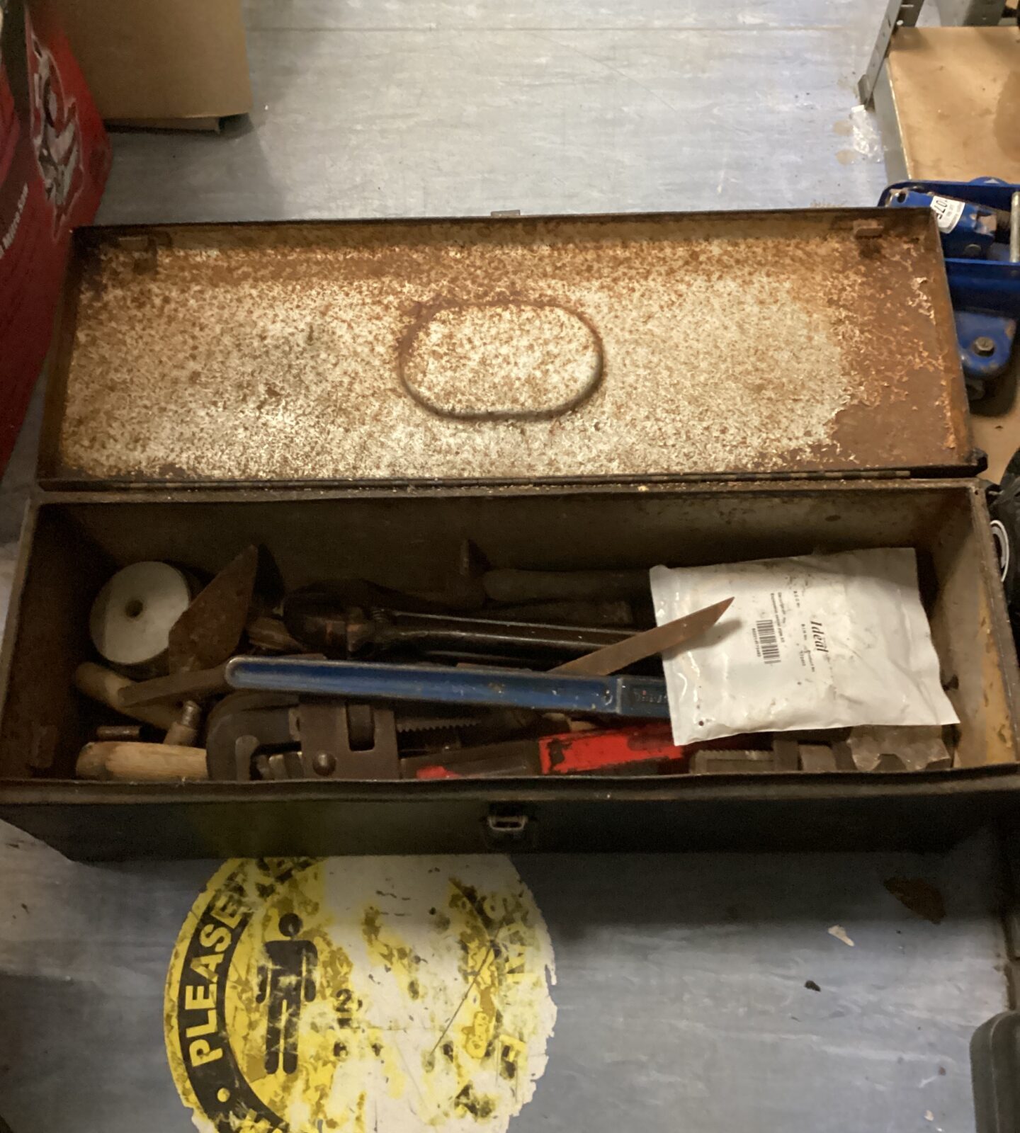 metal Box tools with contents