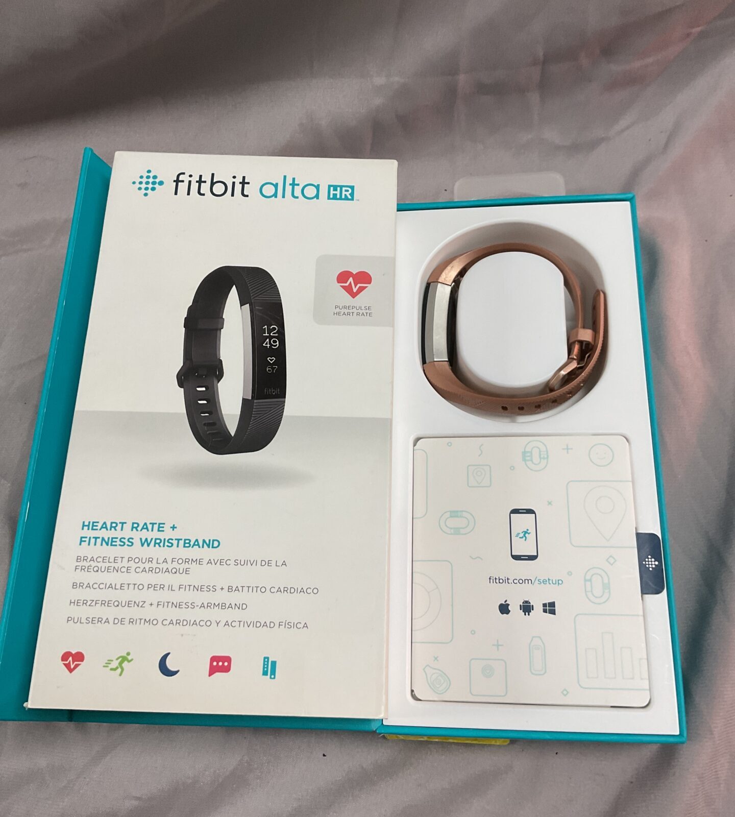 Fitbit alta heart rate watch in original box