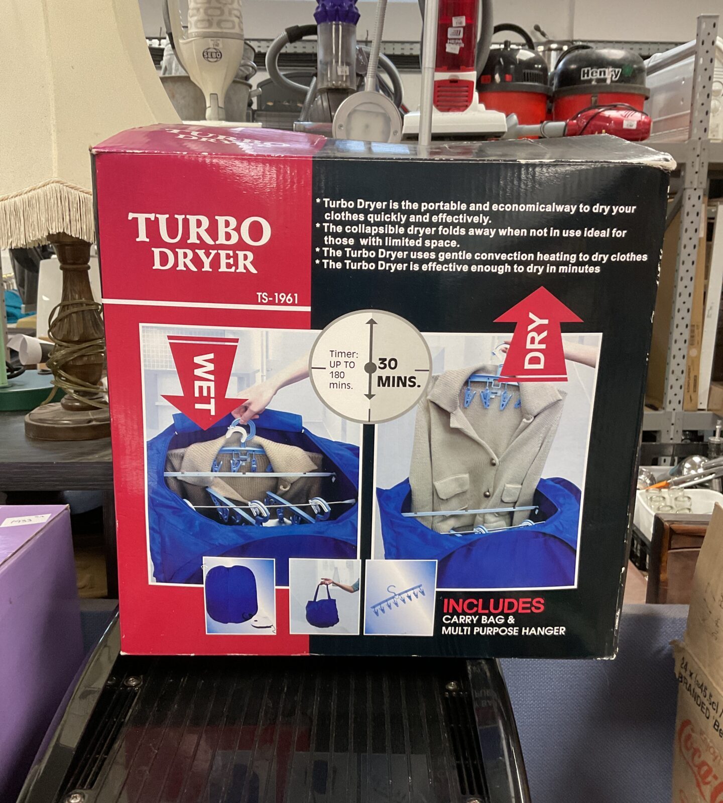 Turbo dryer portable clothes dryer