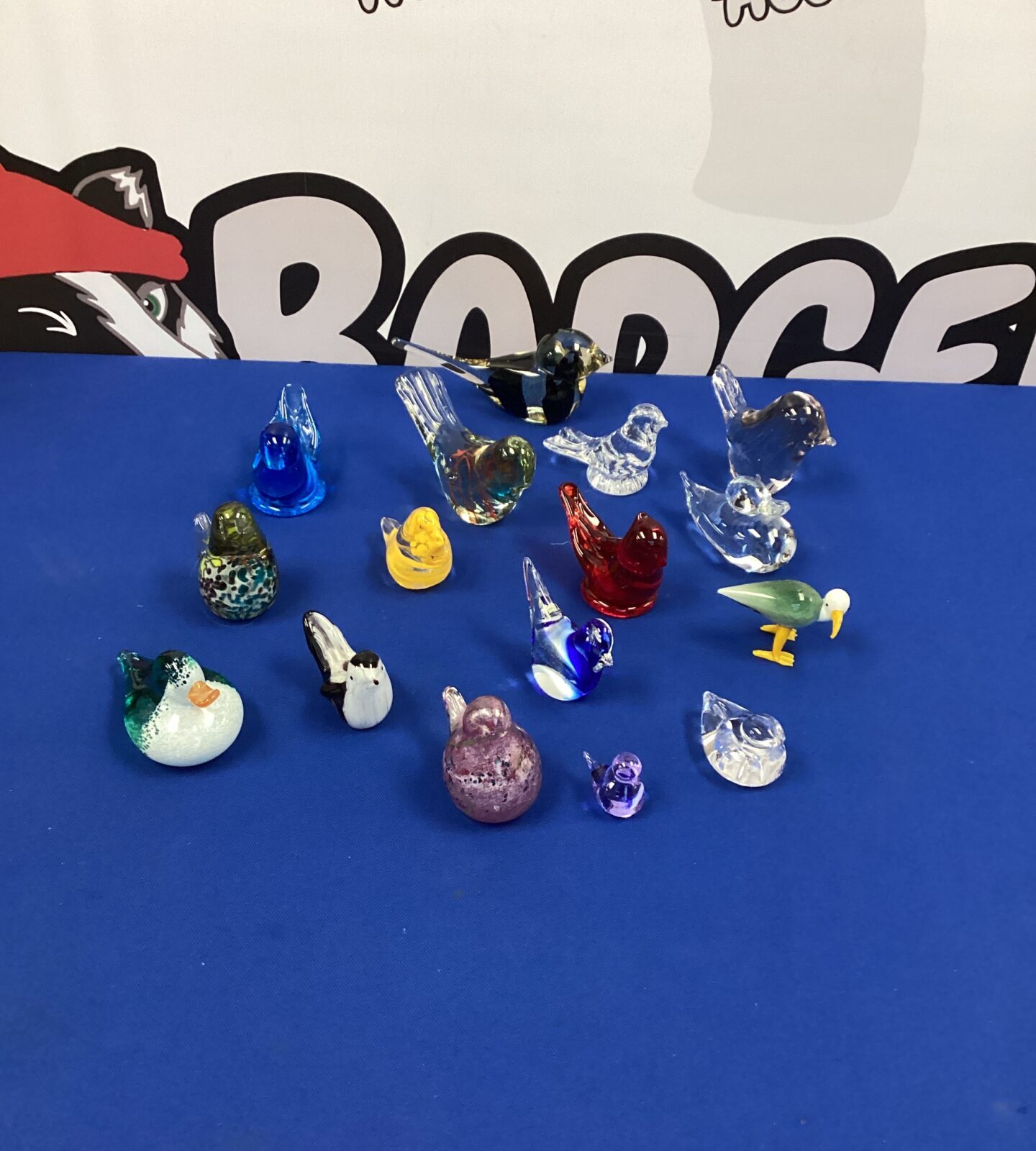 Selection of Glass Bird Paperweights