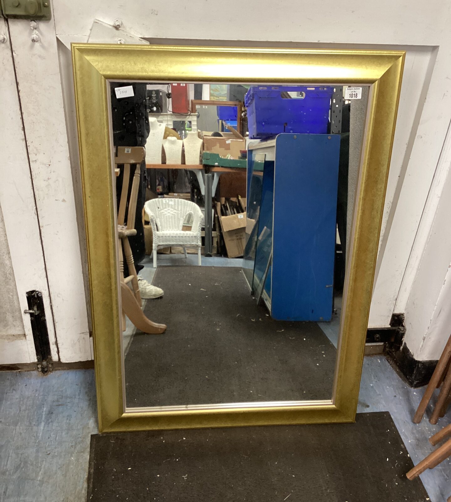 Gilt framed mirror 29x44”