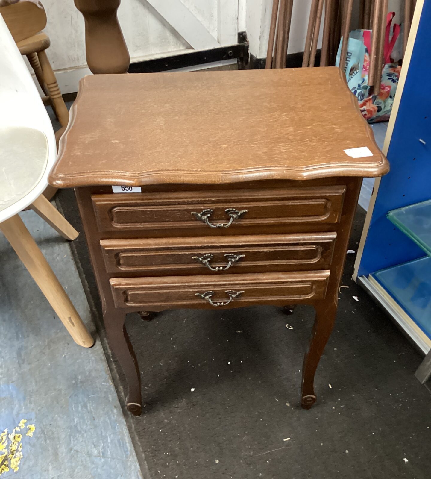 Small three drawer hall cabinet