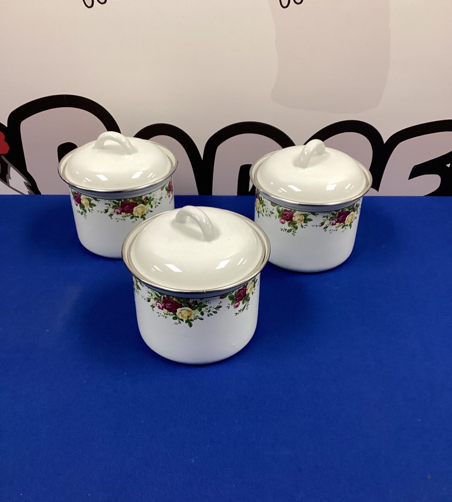 Three Royal Albert Storage Jars