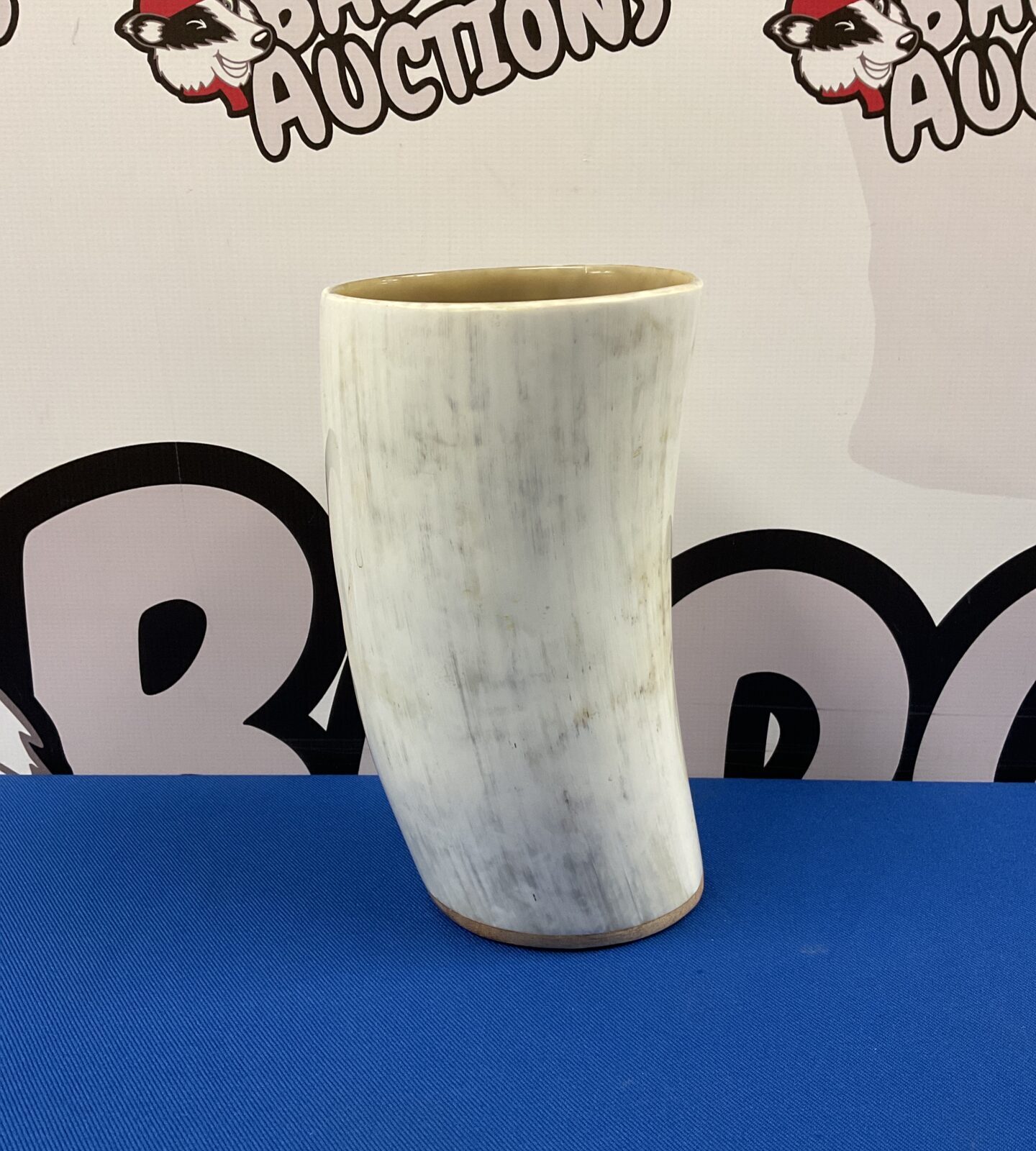 8” tall Horn flower vase