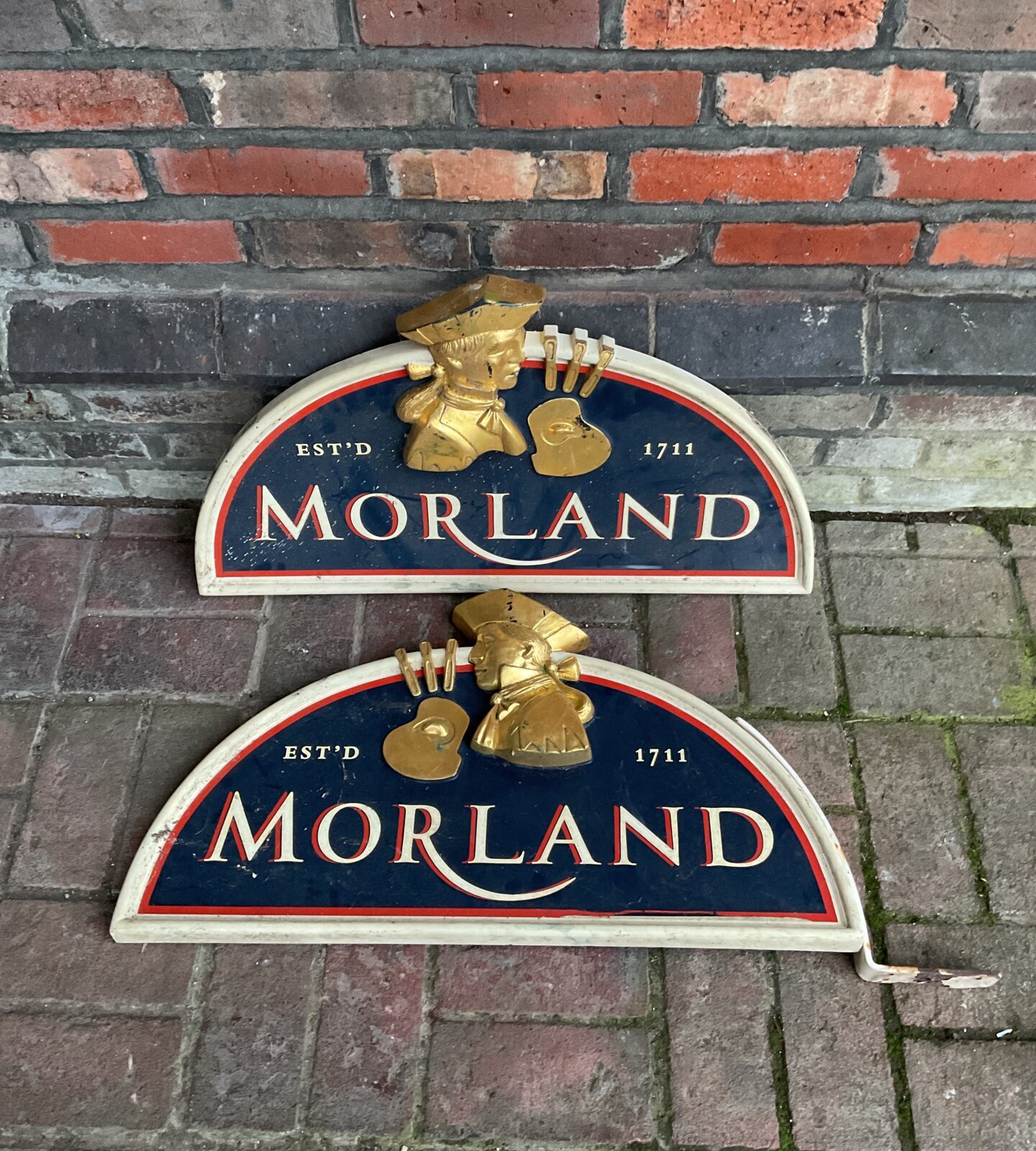 Pair of morland pub signs