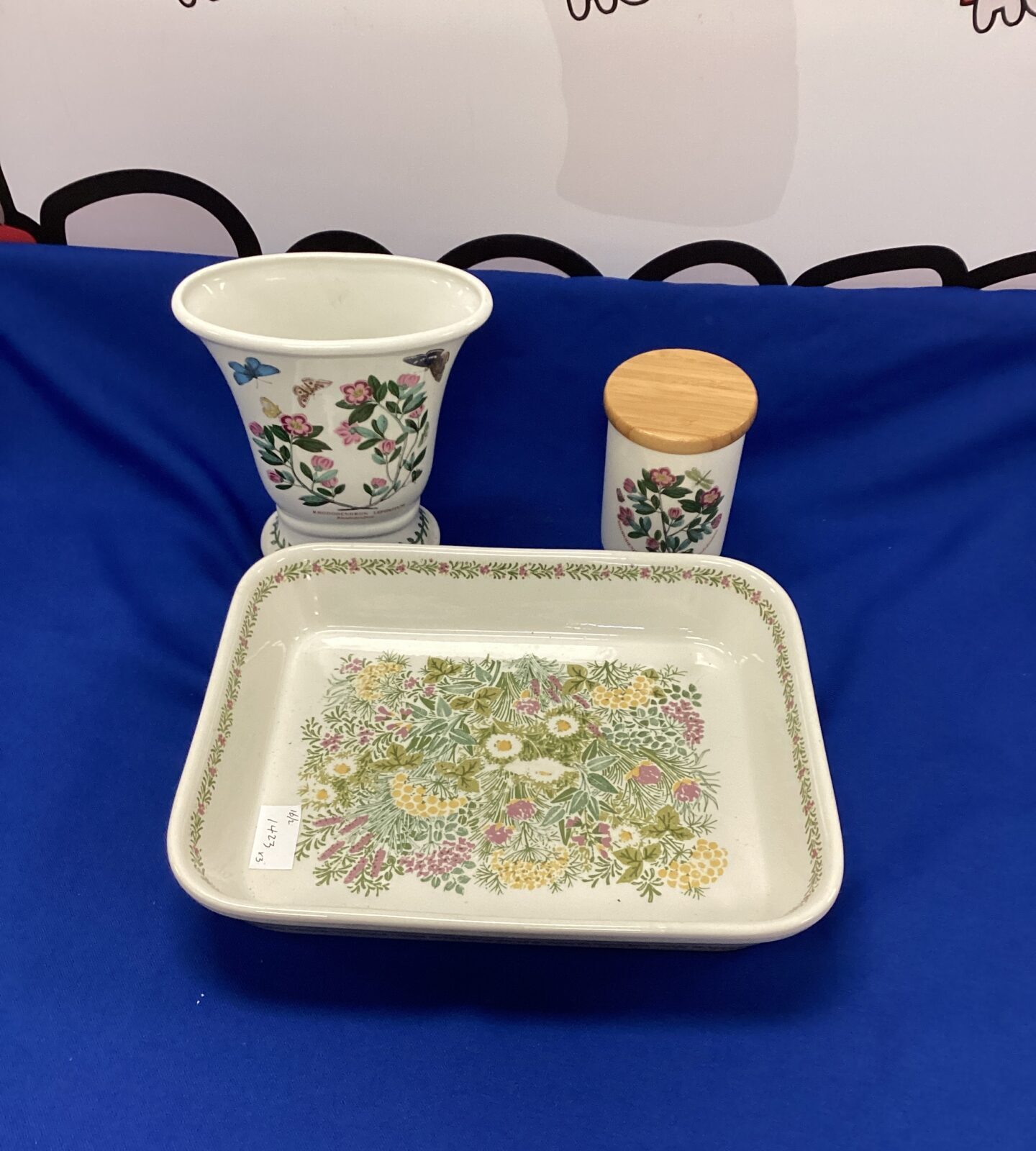 Three Portmeirion items inc Flan Dish