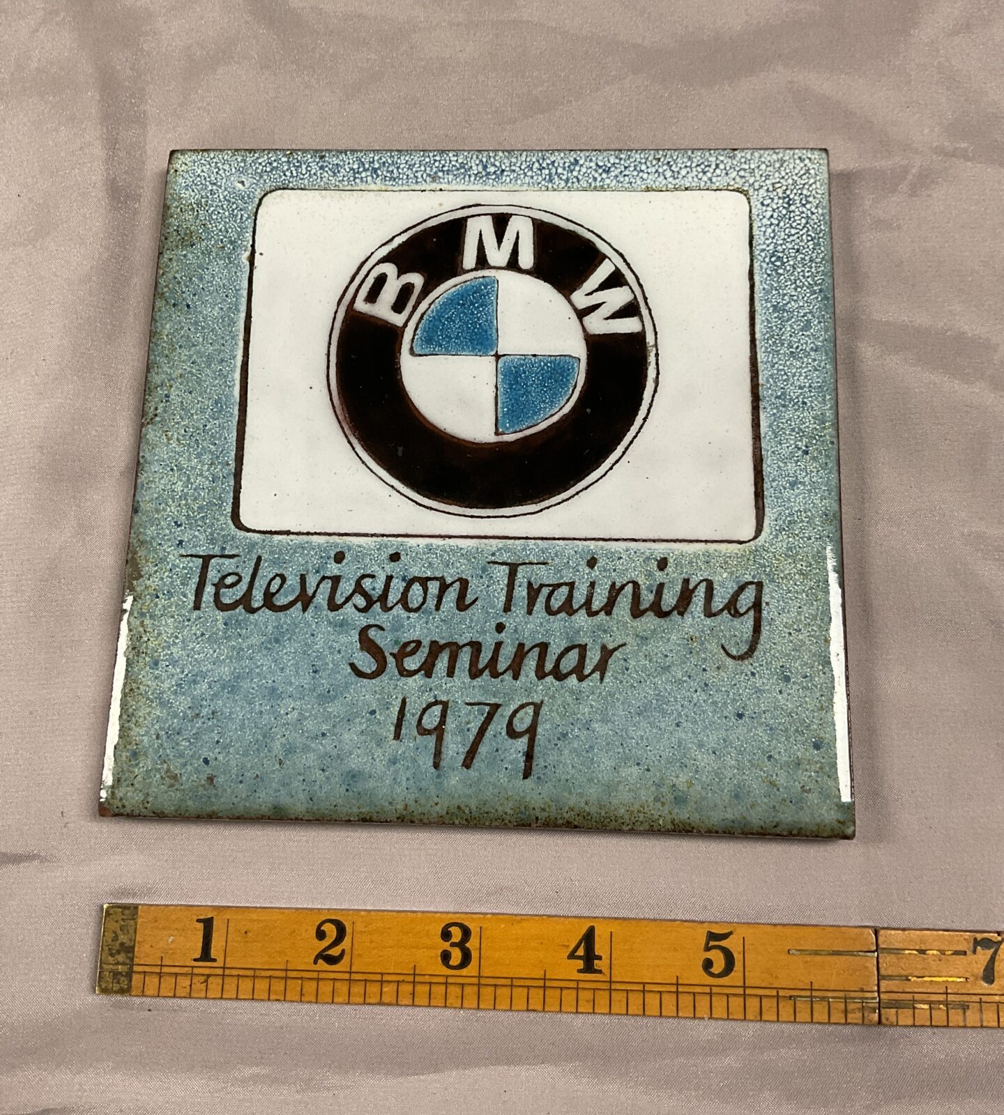 Tile awarded to dealer sales staff BMW concessionaires 1979