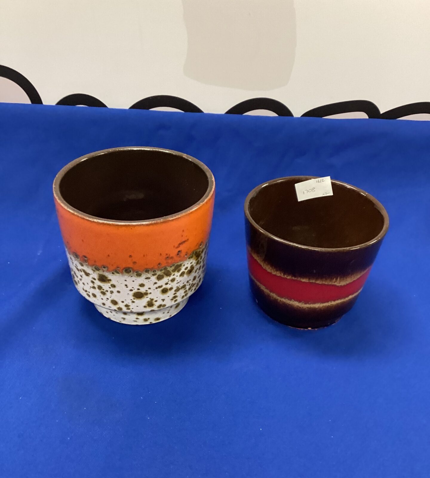 Two German Glazed Flower Pots