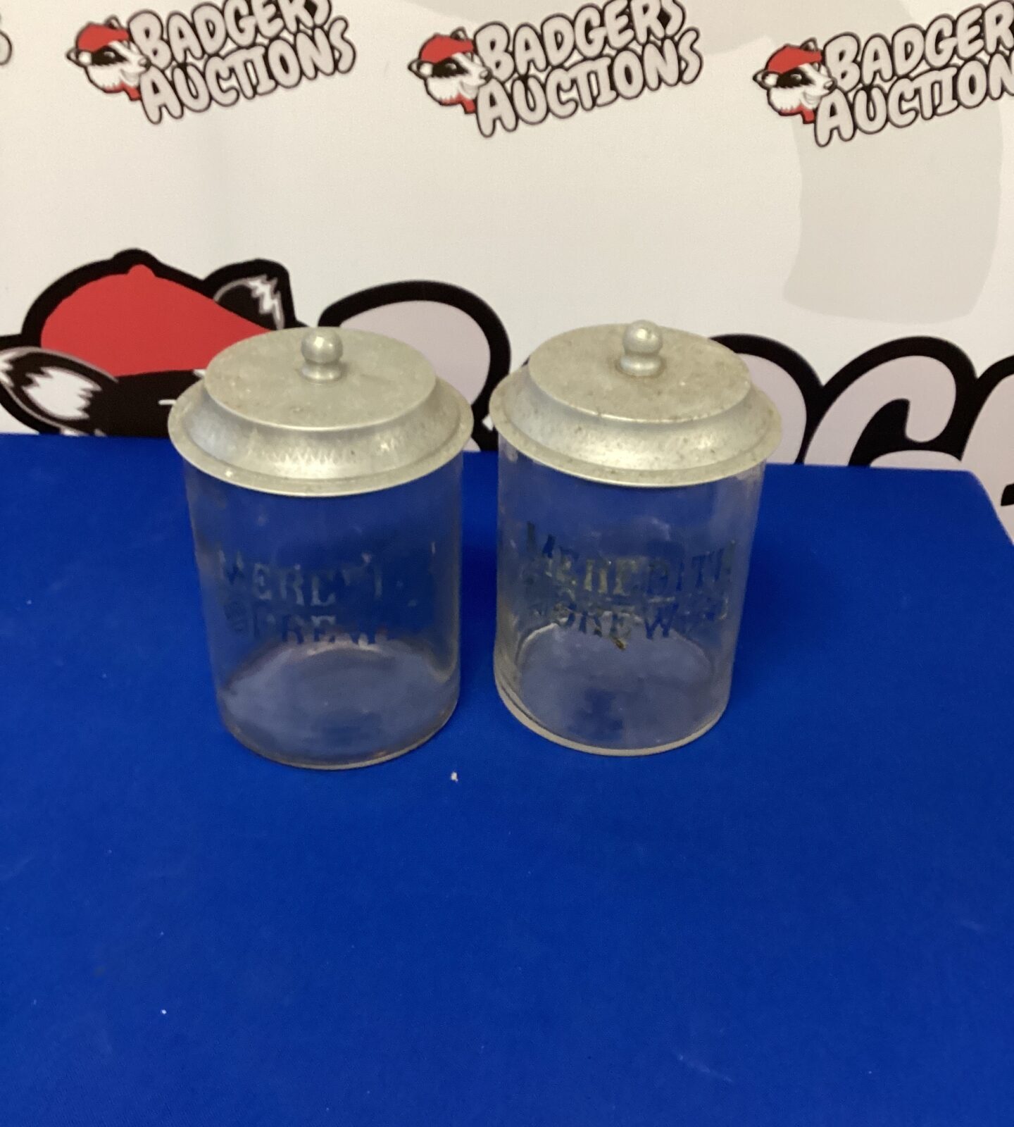 Two Vintage Biscuit Barrels