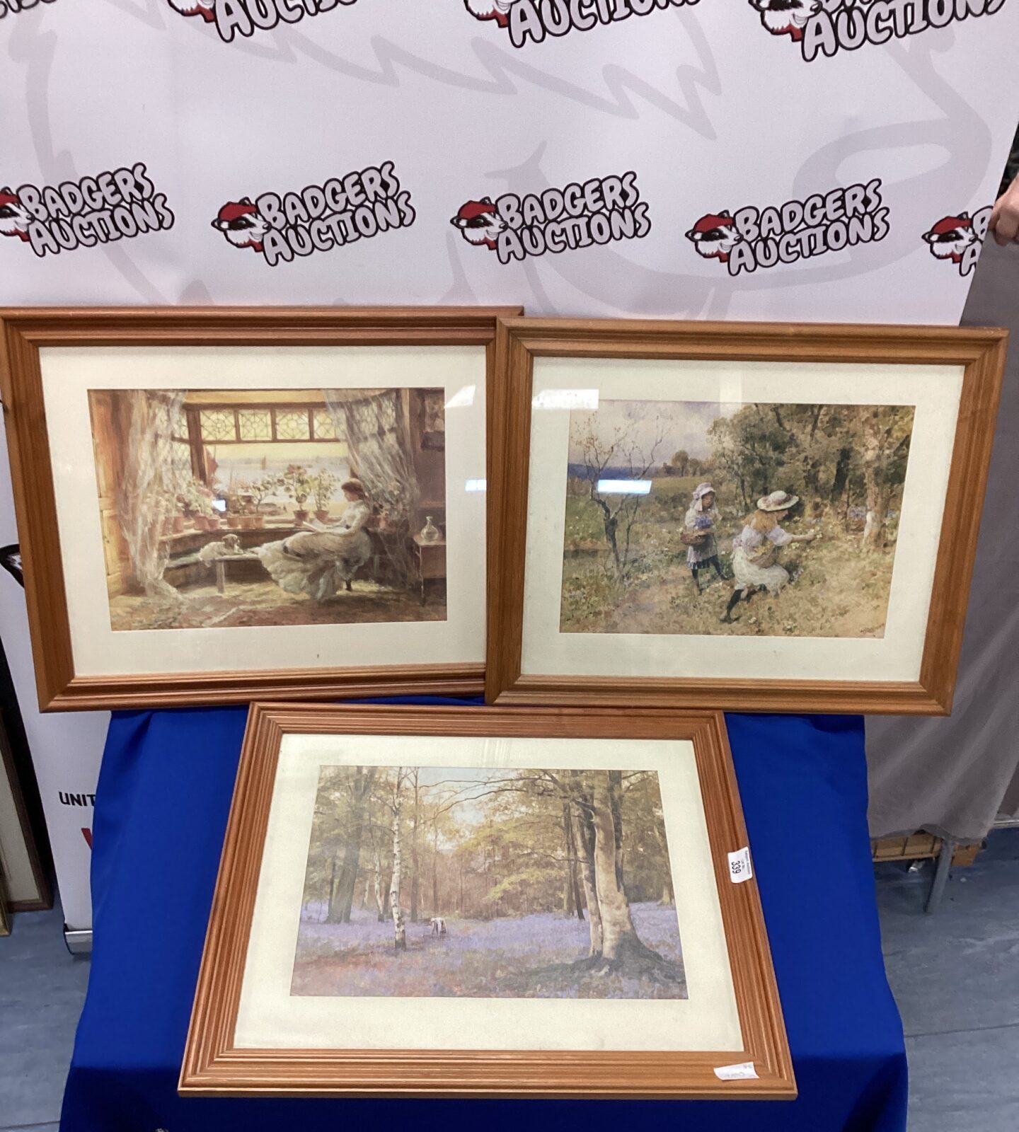 Three Framed prints inc Woodland Scene