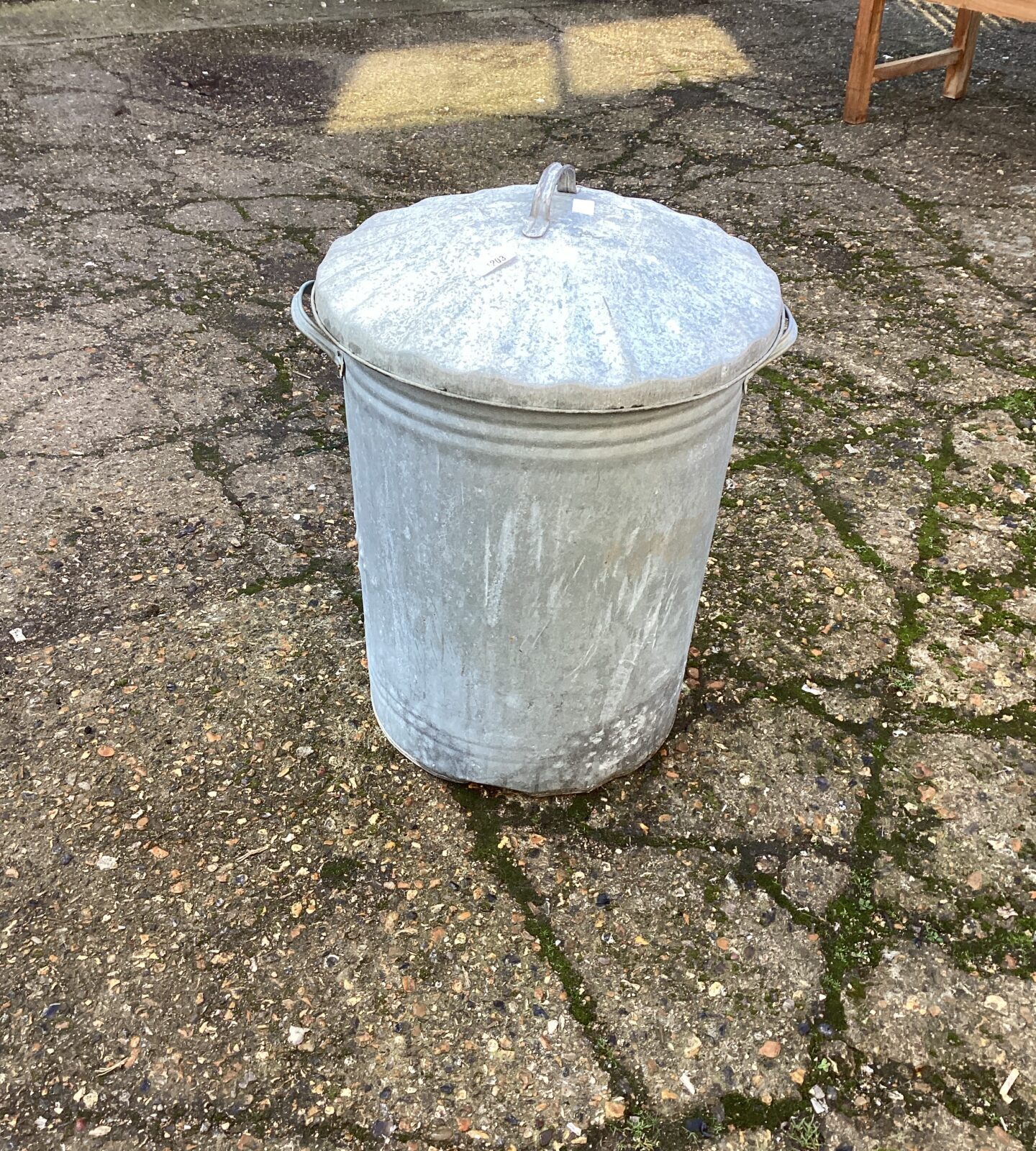 Galvanised Garden bin