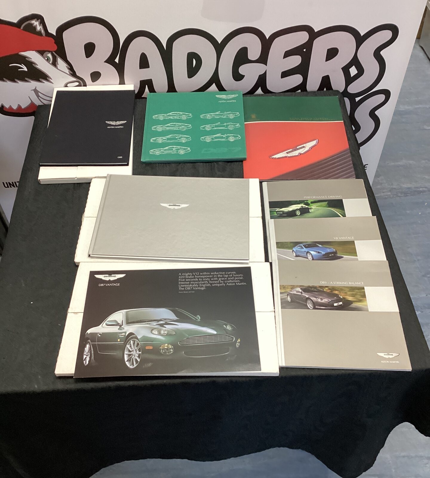 Selection of Aston martin brochures