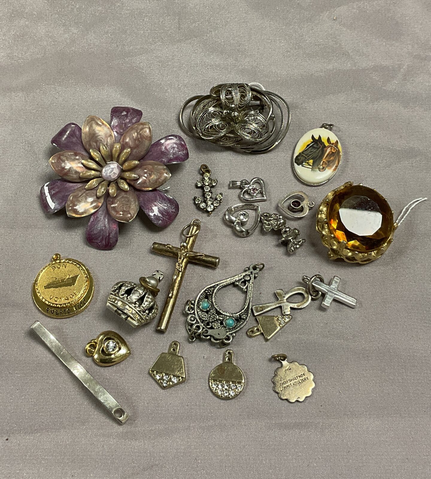 Collection of brooches and pendants