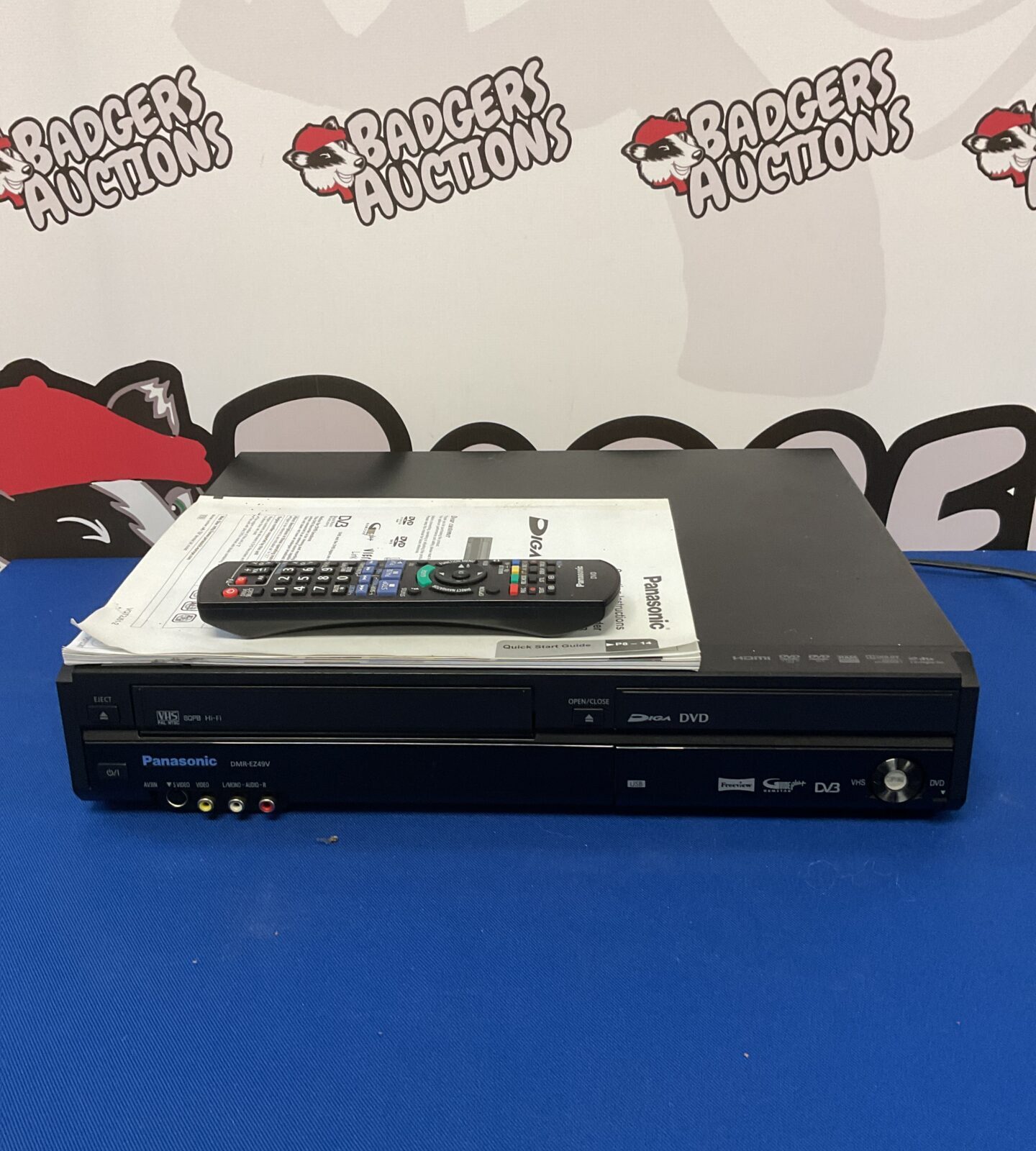 Panasonic dmr-ez49v dvd vhs recorder with remote