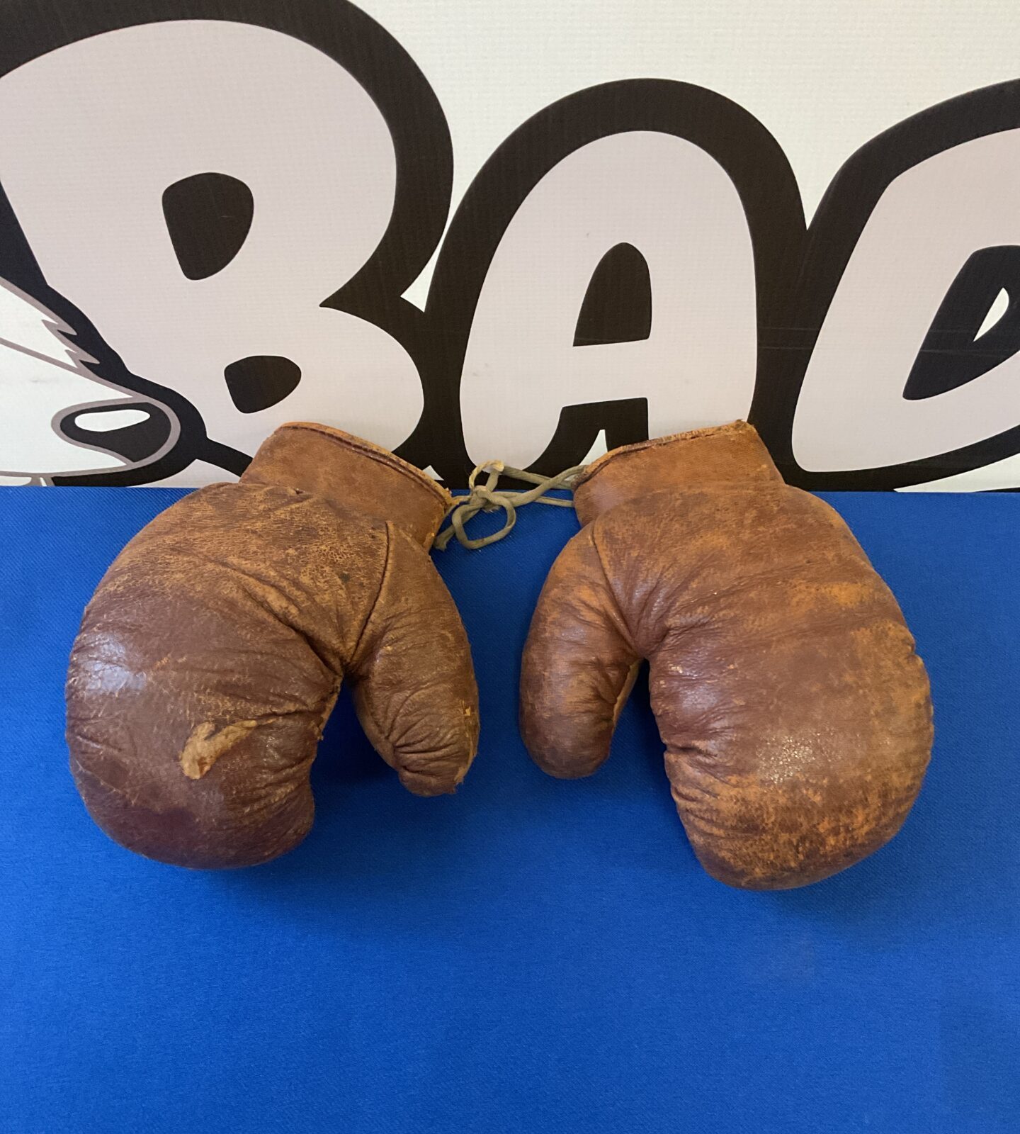 Antique pair of childs boxing gloves